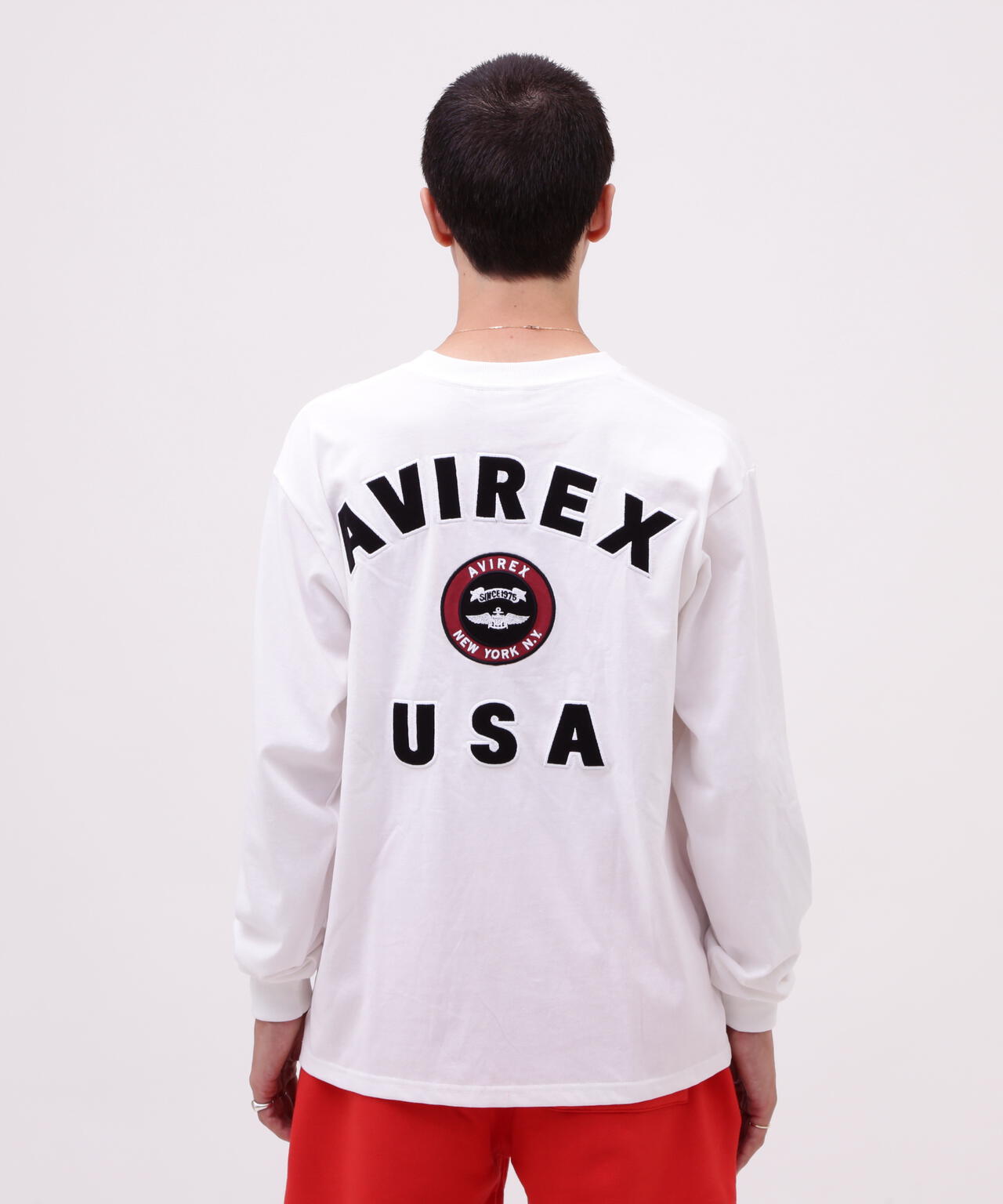 VARSITY LOGO L/S T-SHIRT / バーシティ ロゴ 長袖Tシャツ/ AVIREX /アヴィレックス