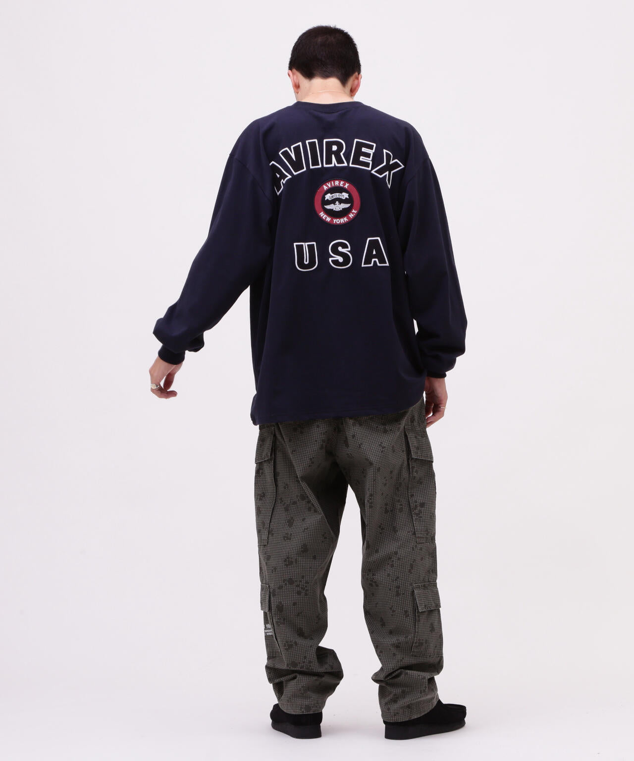 VARSITY LOGO L/S T-SHIRT / バーシティ ロゴ 長袖Tシャツ/ AVIREX /アヴィレックス