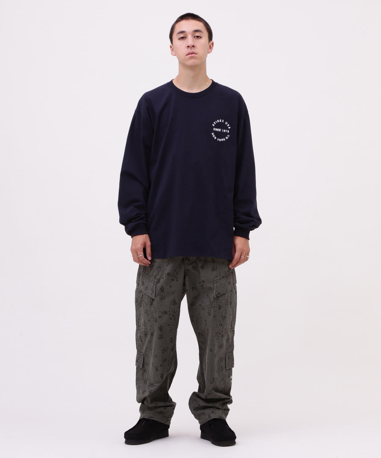 VARSITY LOGO L/S T-SHIRT / バーシティ ロゴ 長袖Tシャツ/ AVIREX /アヴィレックス