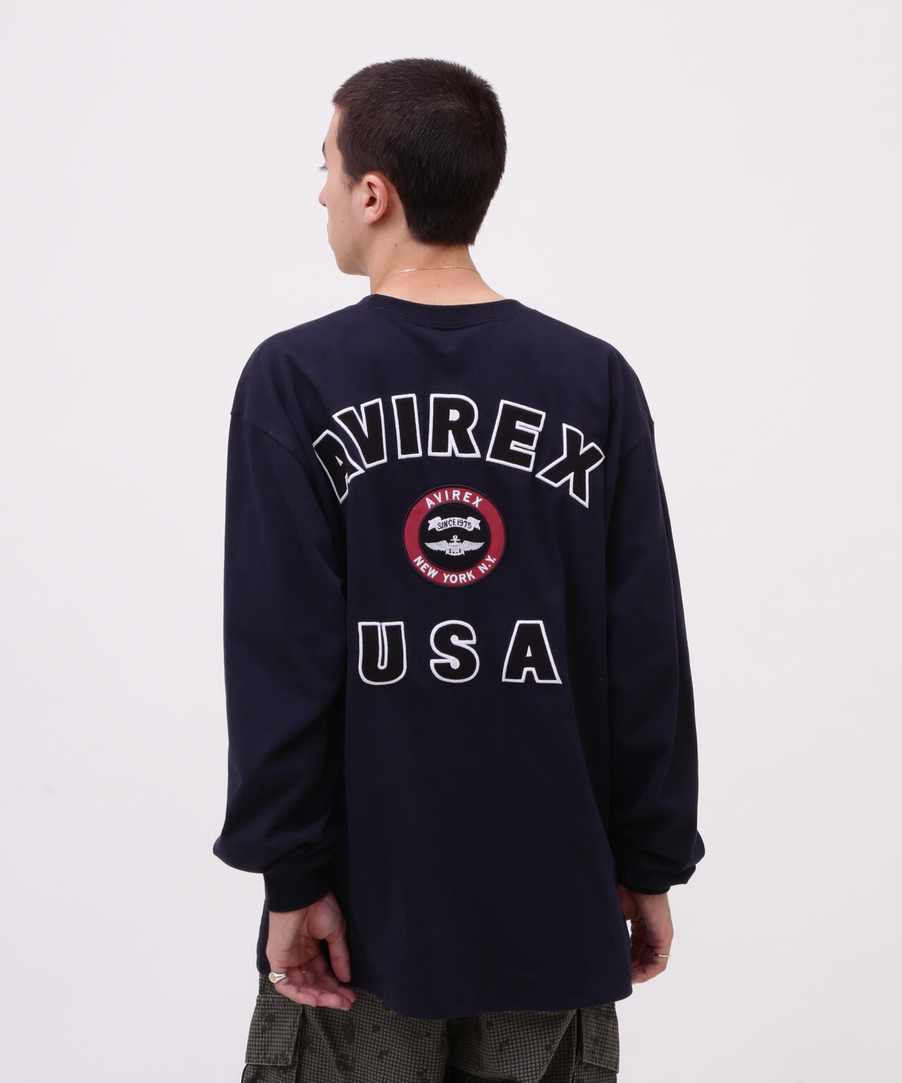 VARSITY LOGO L/S T-SHIRT / バーシティ ロゴ 長袖Tシャツ/ AVIREX /アヴィレックス