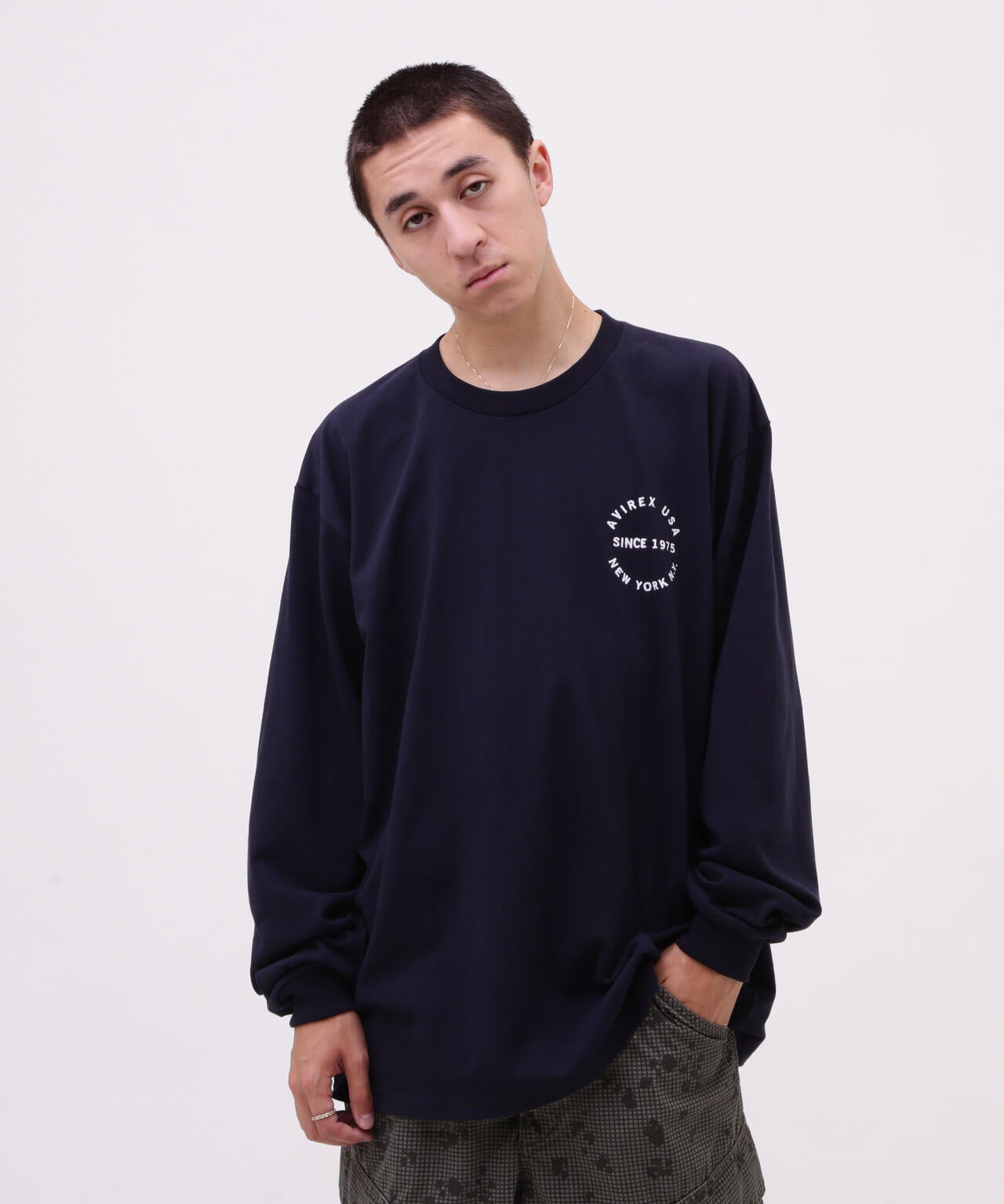 VARSITY LOGO L/S T-SHIRT / バーシティ ロゴ 長袖Tシャツ/ AVIREX /アヴィレックス