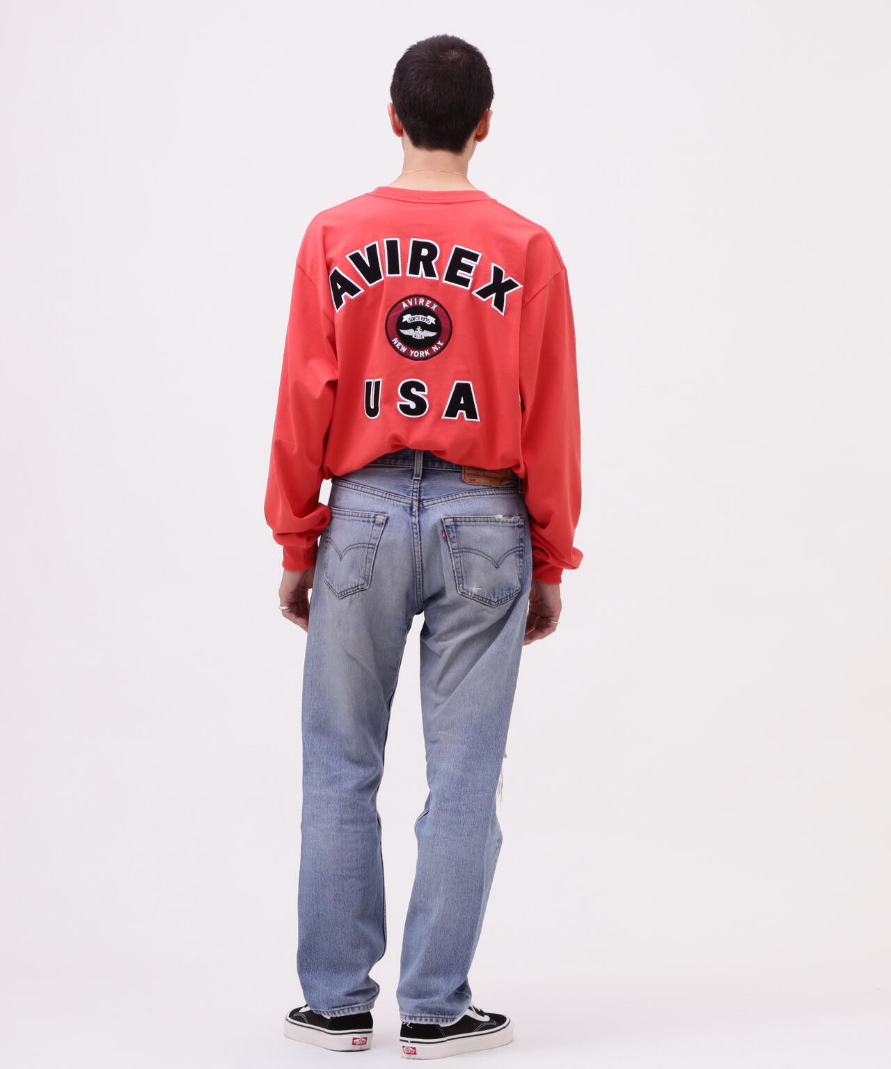 VARSITY LOGO L/S T-SHIRT / バーシティ ロゴ 長袖Tシャツ/ AVIREX /アヴィレックス