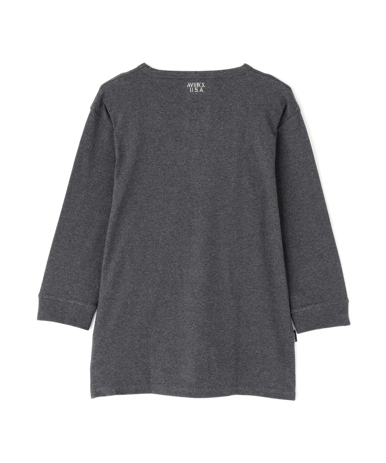 《DAILY/デイリー》2/3 SLEEVE U-NECK T-SHIRT/2/3 スリーブ Uネック Tシャツ