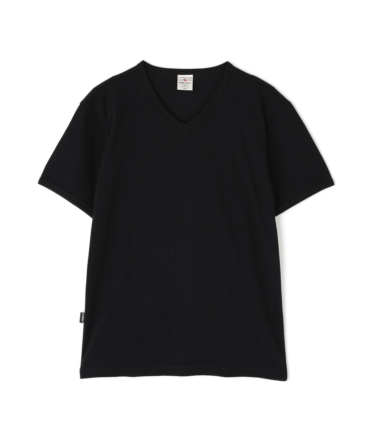 《DAILY/デイリー》RIB S/S V-NECK T-SHIRT/リブ 半袖 ブイネック Tシャツ デイリーウェア