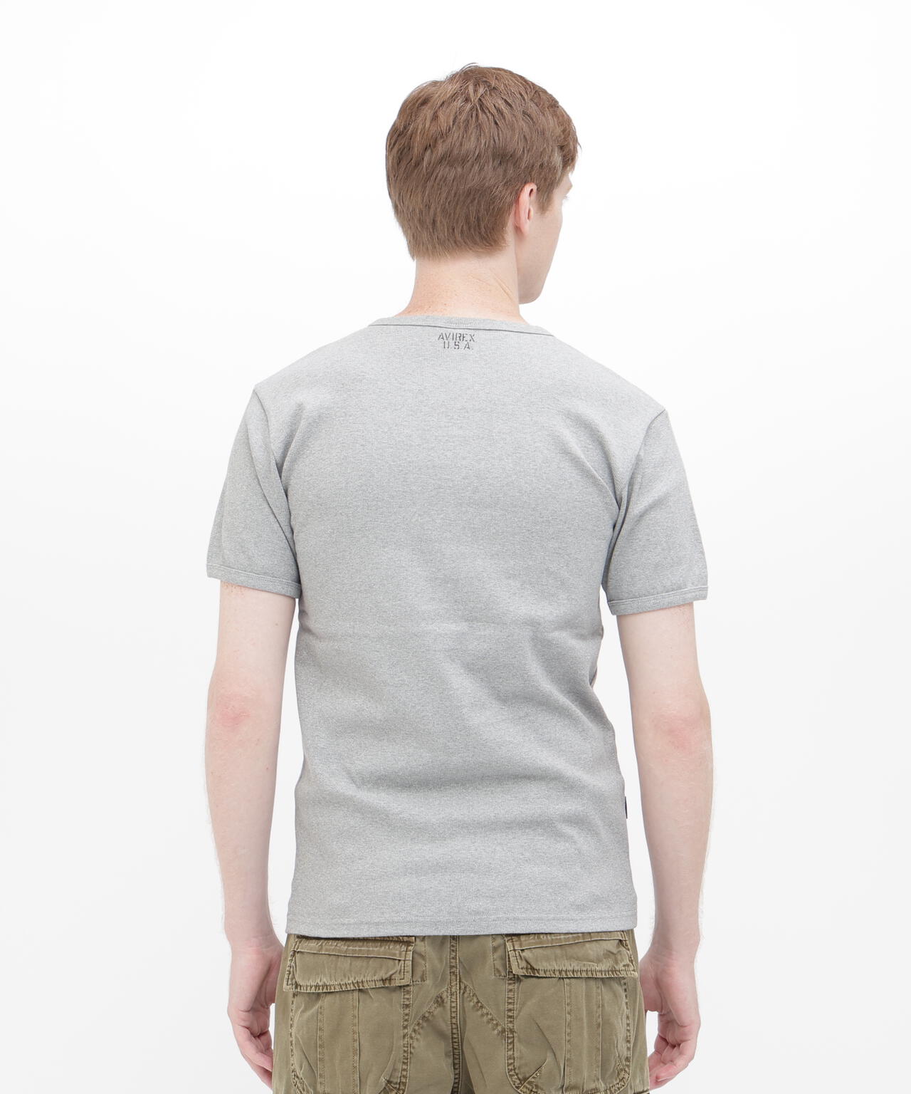 《DAILY/デイリー》RIB S/S V-NECK T-SHIRT/リブ 半袖 ブイネック Tシャツ デイリーウェア
