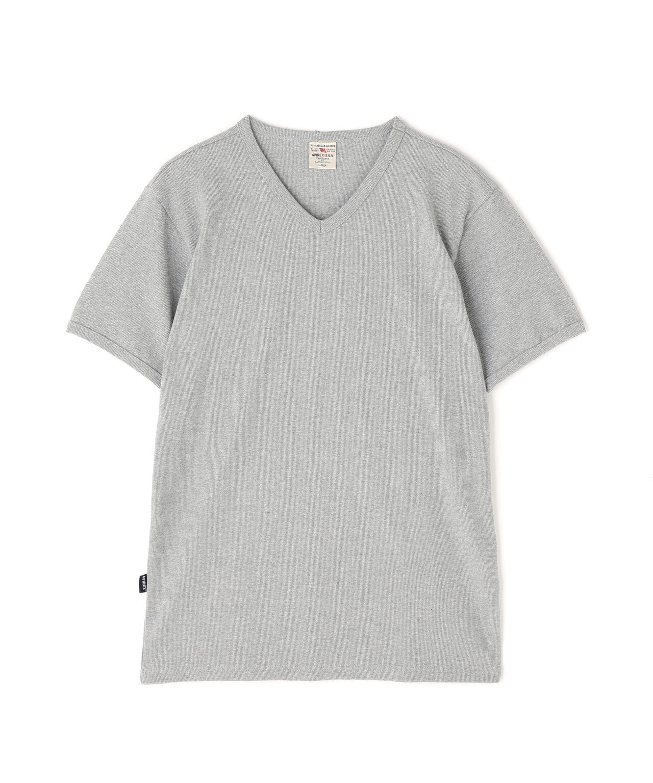 《DAILY/デイリー》RIB S/S V-NECK T-SHIRT/リブ 半袖 ブイネック Tシャツ デイリーウェア
