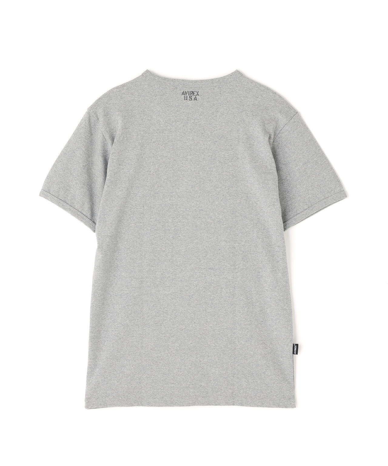 《DAILY/デイリー》RIB S/S V-NECK T-SHIRT/リブ 半袖 ブイネック Tシャツ デイリーウェア