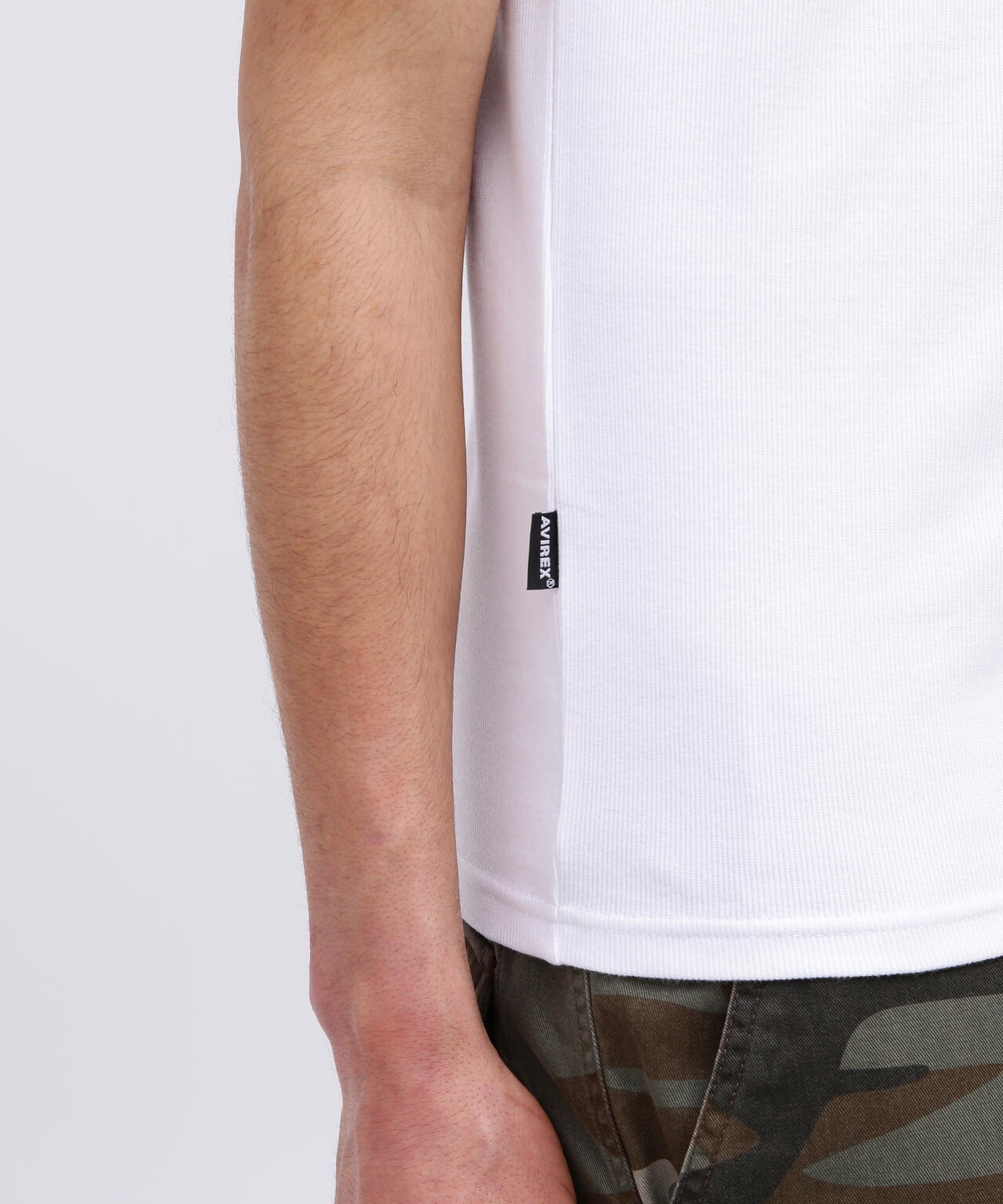 《DAILY/デイリー》RIB S/S V-NECK T-SHIRT/リブ 半袖 ブイネック Tシャツ デイリーウェア