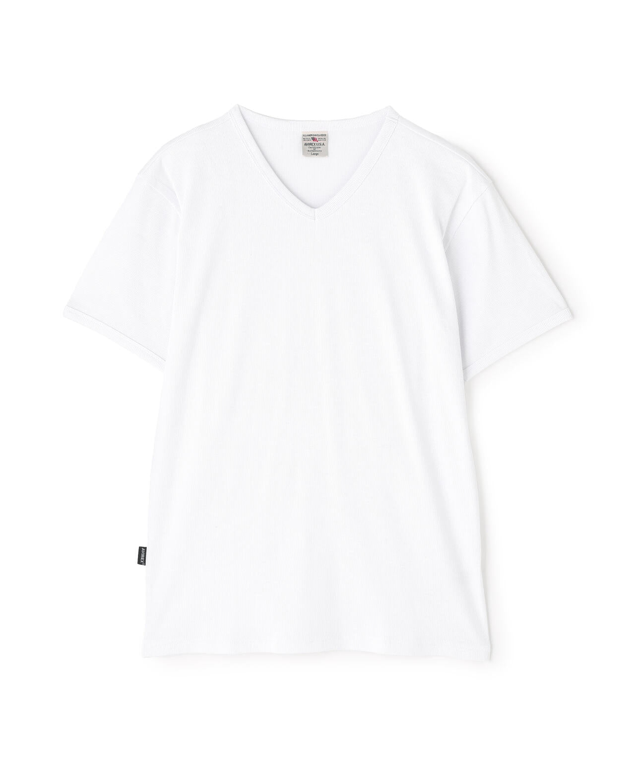 《DAILY/デイリー》RIB S/S V-NECK T-SHIRT/リブ 半袖 ブイネック Tシャツ デイリーウェア