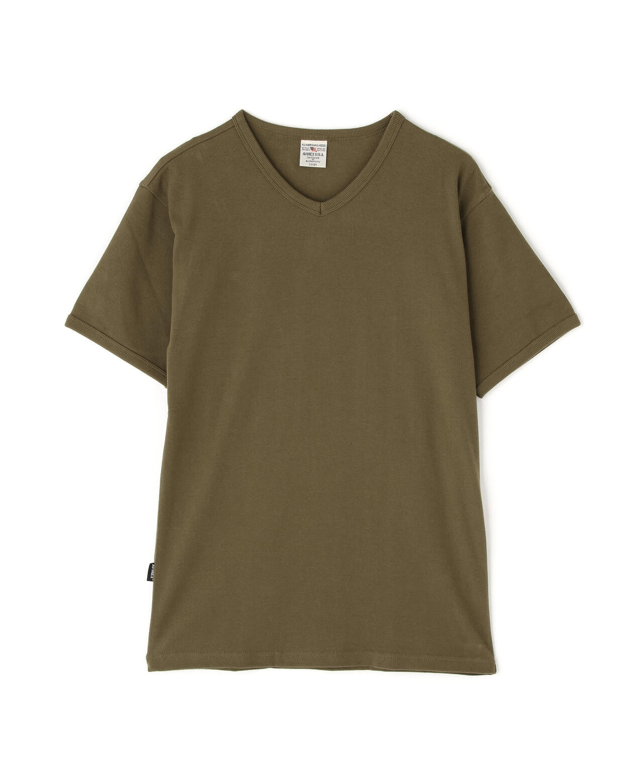 《DAILY/デイリー》RIB S/S V-NECK T-SHIRT/リブ 半袖 ブイネック Tシャツ デイリーウェア