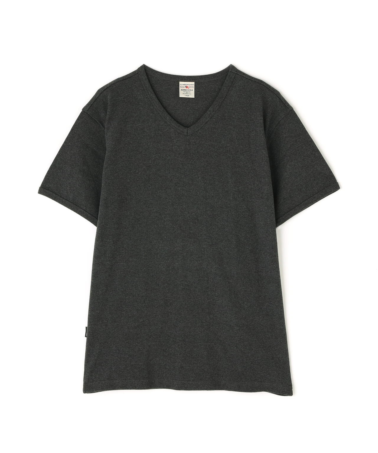 《DAILY/デイリー》RIB S/S V-NECK T-SHIRT/リブ 半袖 ブイネック Tシャツ デイリーウェア