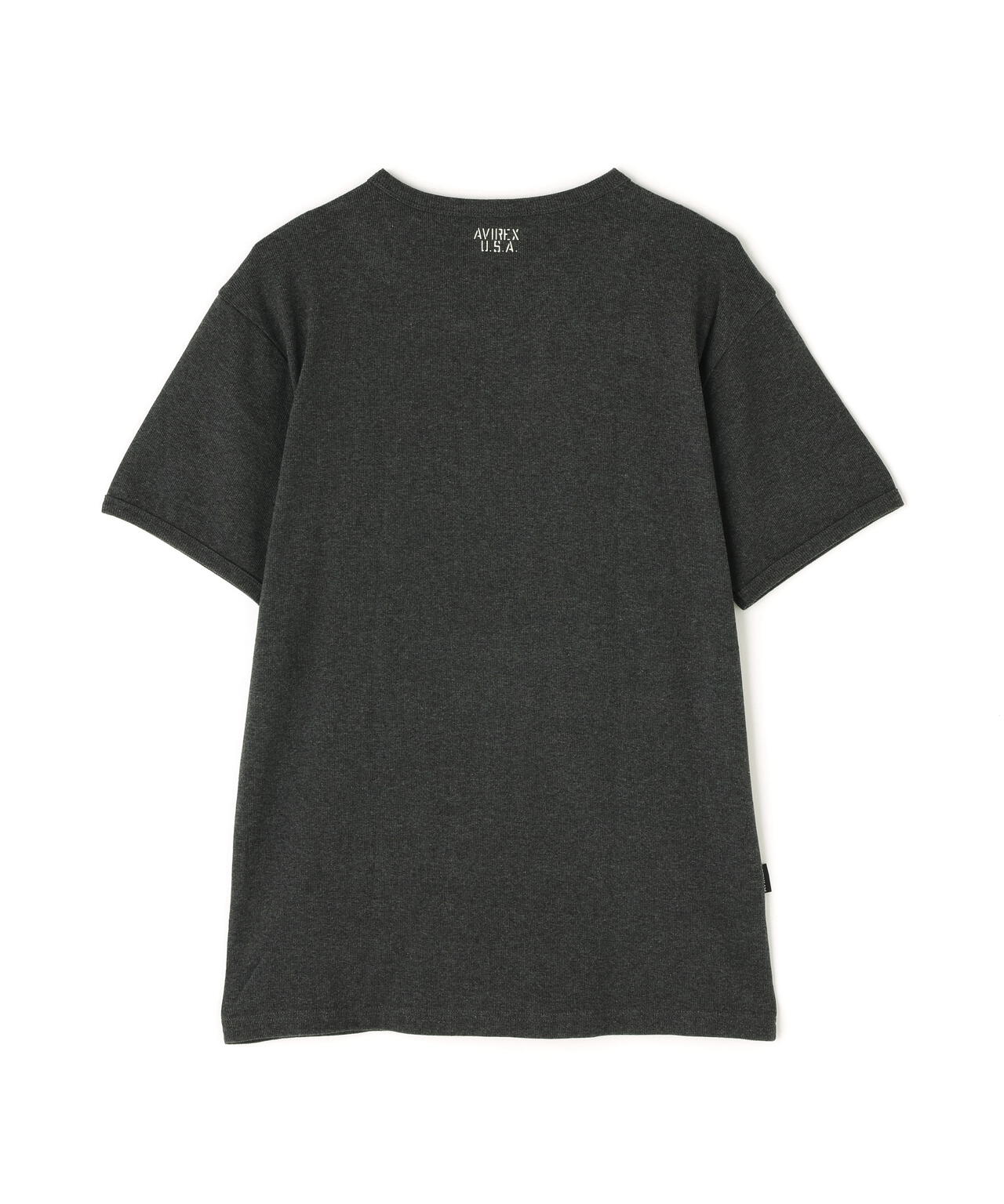 《DAILY/デイリー》RIB S/S V-NECK T-SHIRT/リブ 半袖 ブイネック Tシャツ デイリーウェア