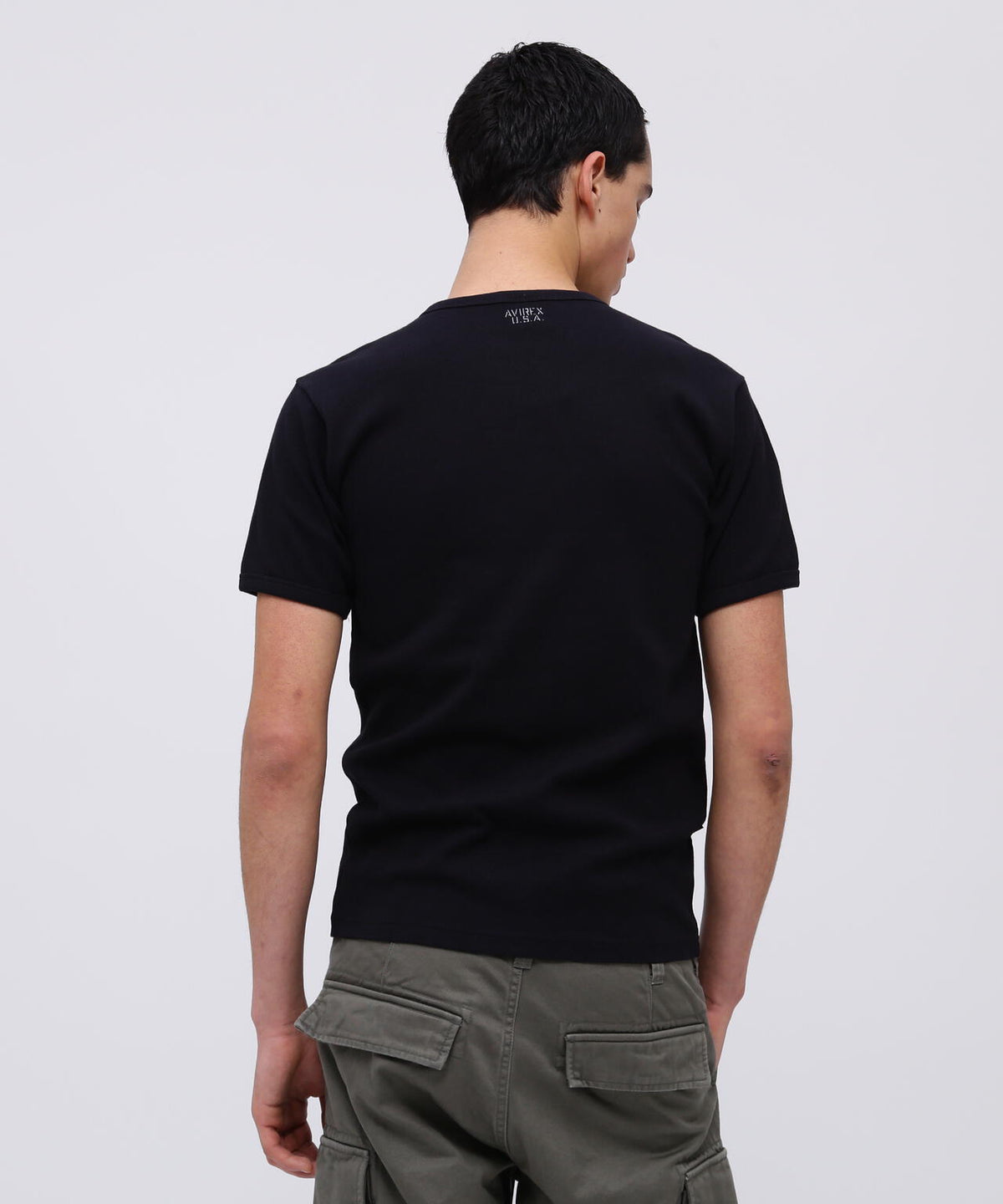 《DAILY/デイリー》RIB S/S CREW NECK T-SHIRT