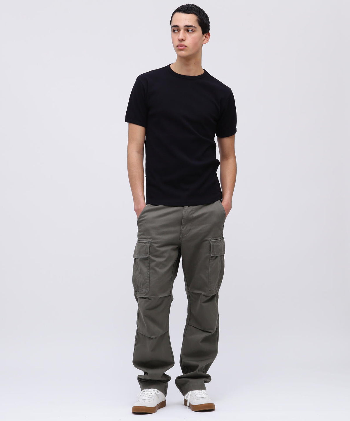 《DAILY/デイリー》RIB S/S CREW NECK T-SHIRT