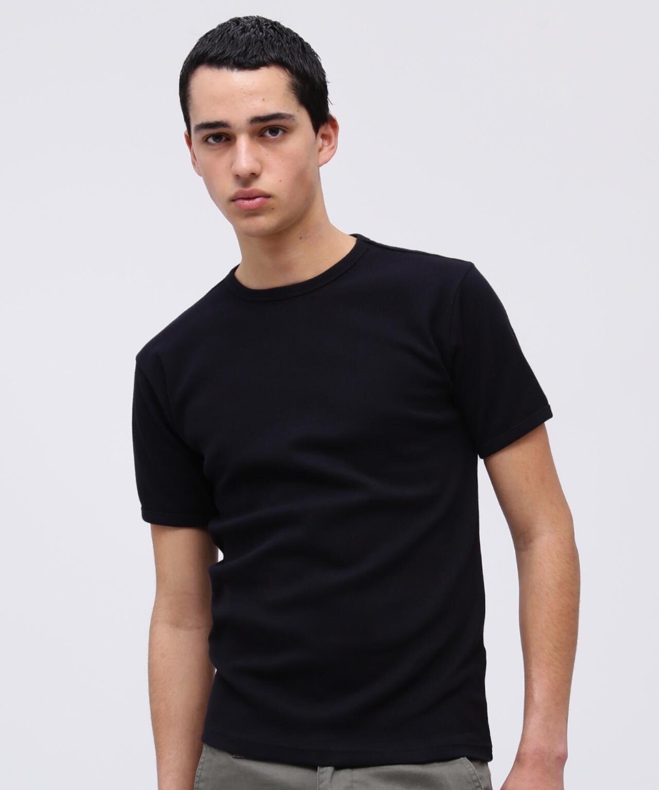 《DAILY/デイリー》RIB S/S CREW NECK T-SHIRT
