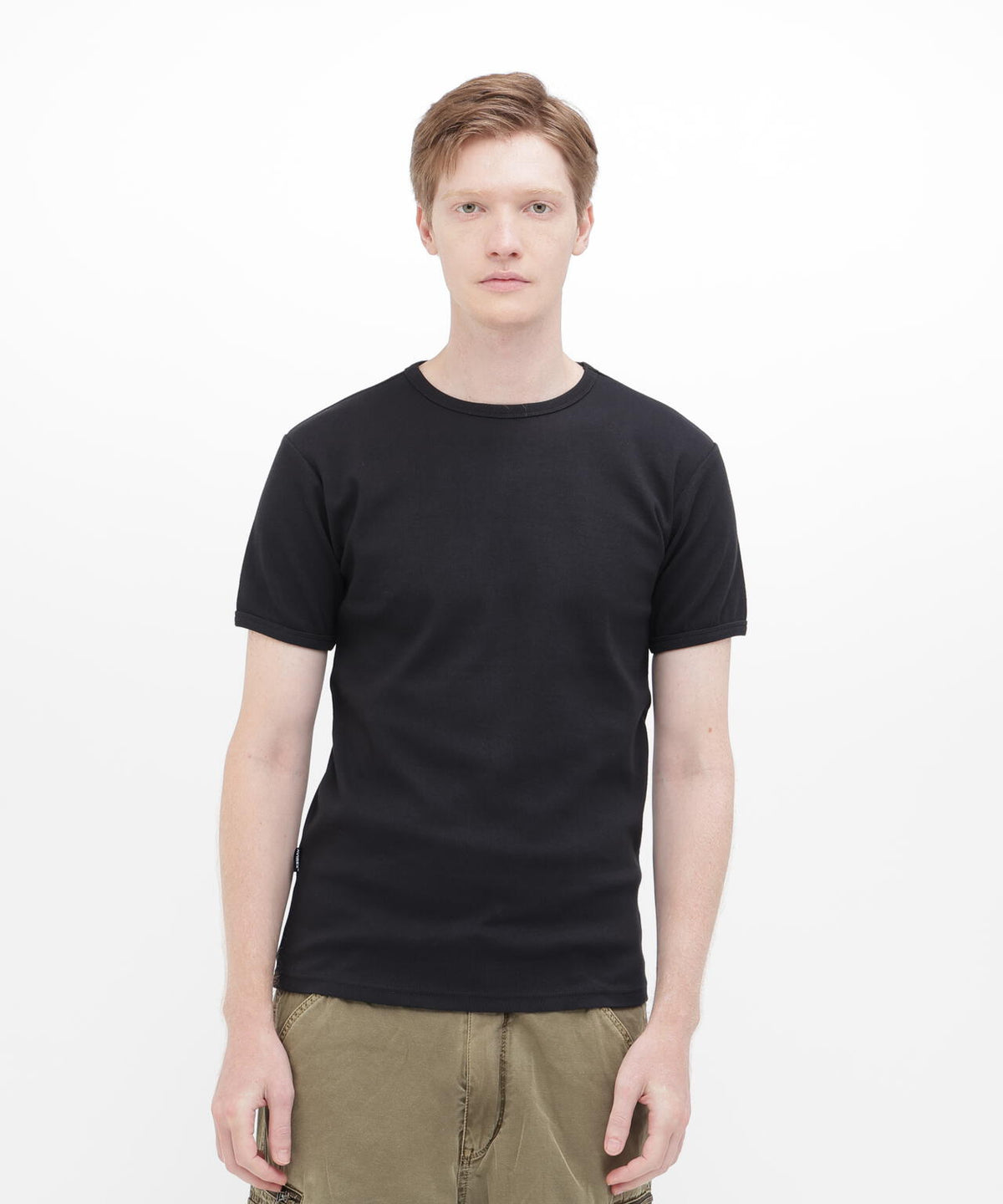 《DAILY/デイリー》RIB S/S CREW NECK T-SHIRT
