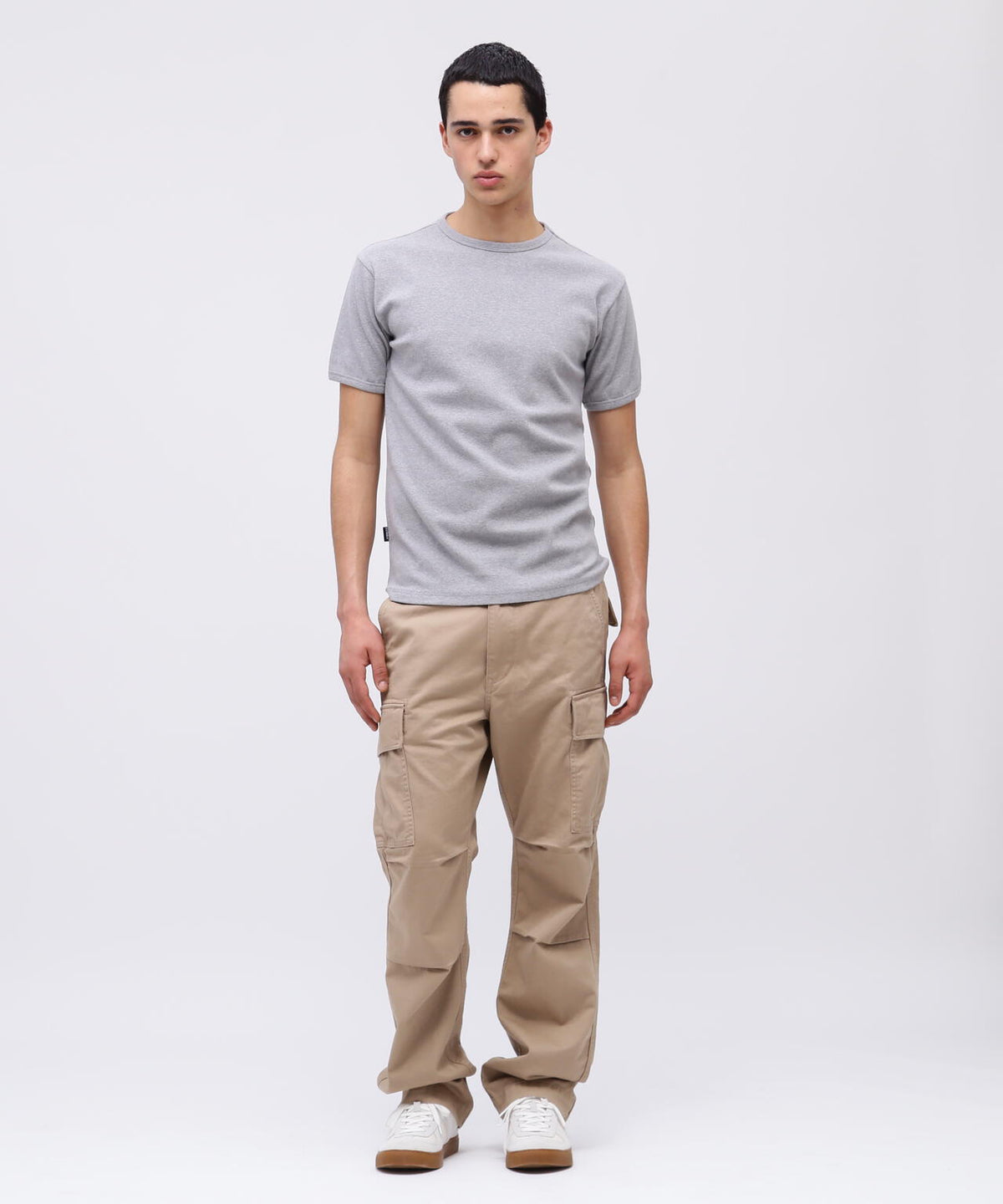 《DAILY/デイリー》RIB S/S CREW NECK T-SHIRT