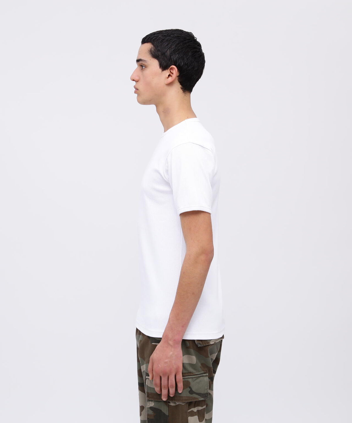 《DAILY/デイリー》RIB S/S CREW NECK T-SHIRT
