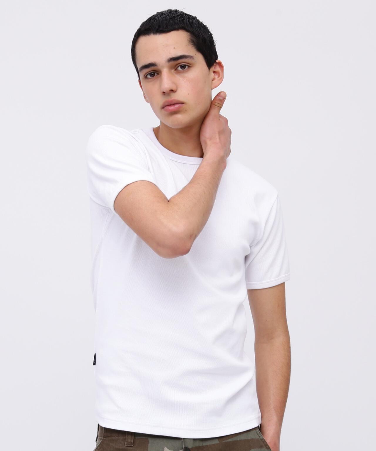 《DAILY/デイリー》RIB S/S CREW NECK T-SHIRT