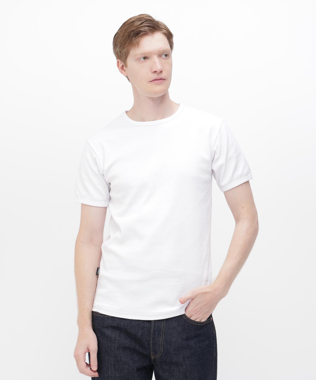 《DAILY/デイリー》RIB S/S CREW NECK T-SHIRT