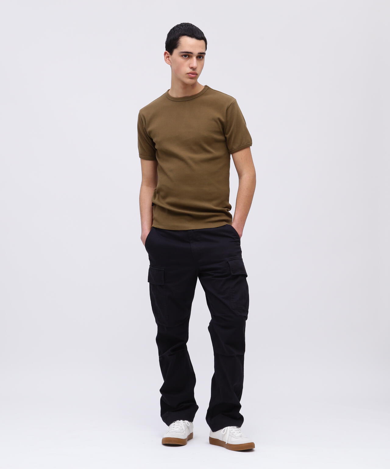 《DAILY/デイリー》RIB S/S CREW NECK T-SHIRT