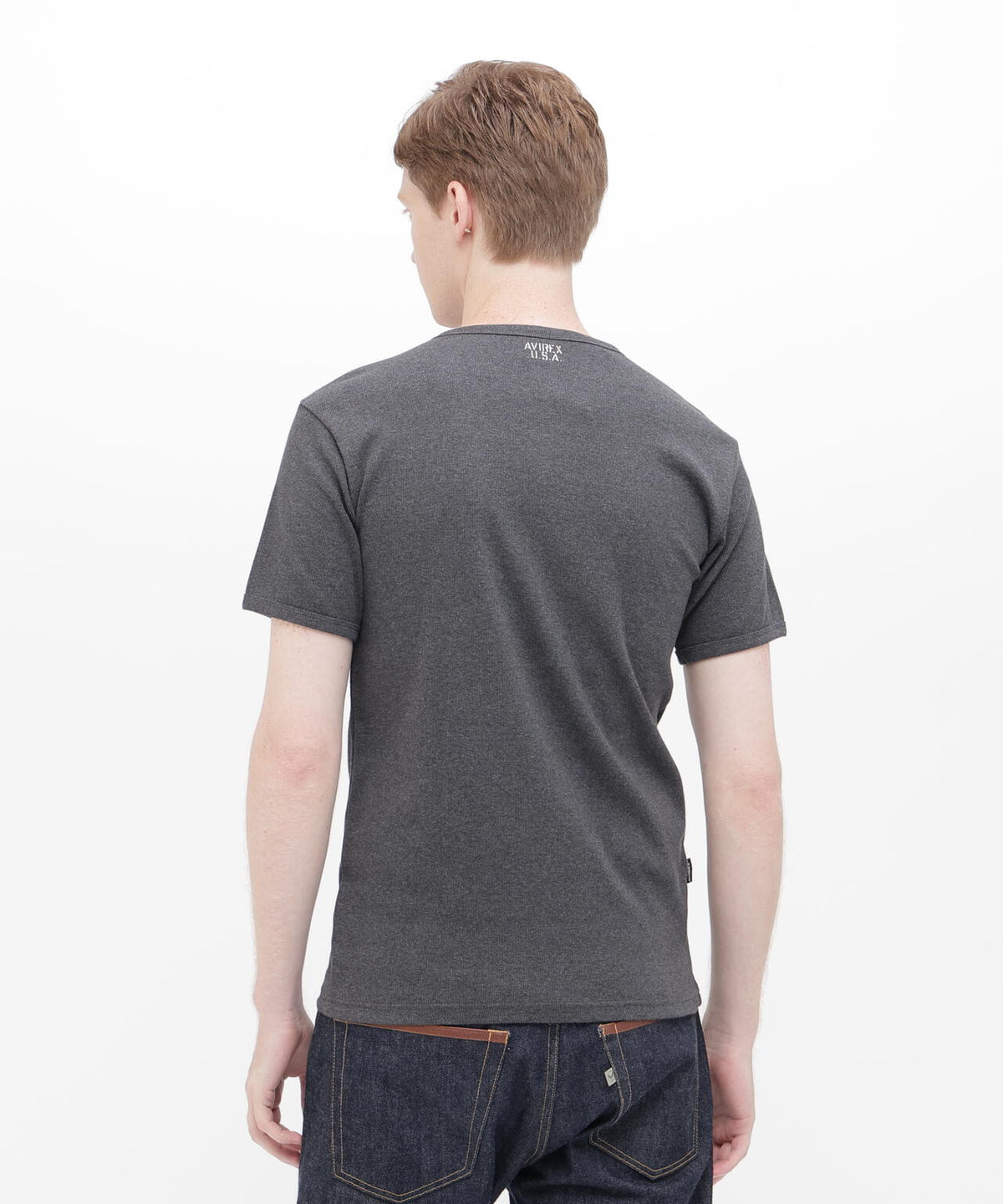 《DAILY/デイリー》RIB S/S CREW NECK T-SHIRT