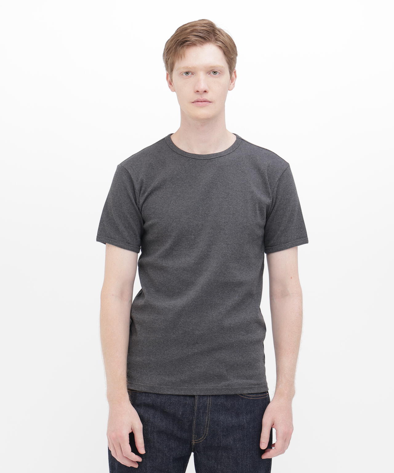 《DAILY/デイリー》RIB S/S CREW NECK T-SHIRT