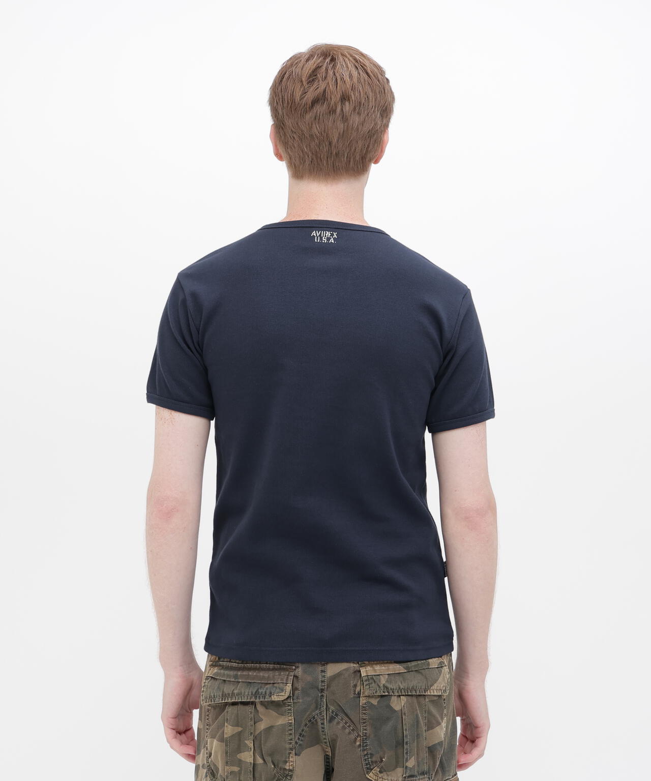 《DAILY/デイリー》RIB S/S CREW NECK T-SHIRT