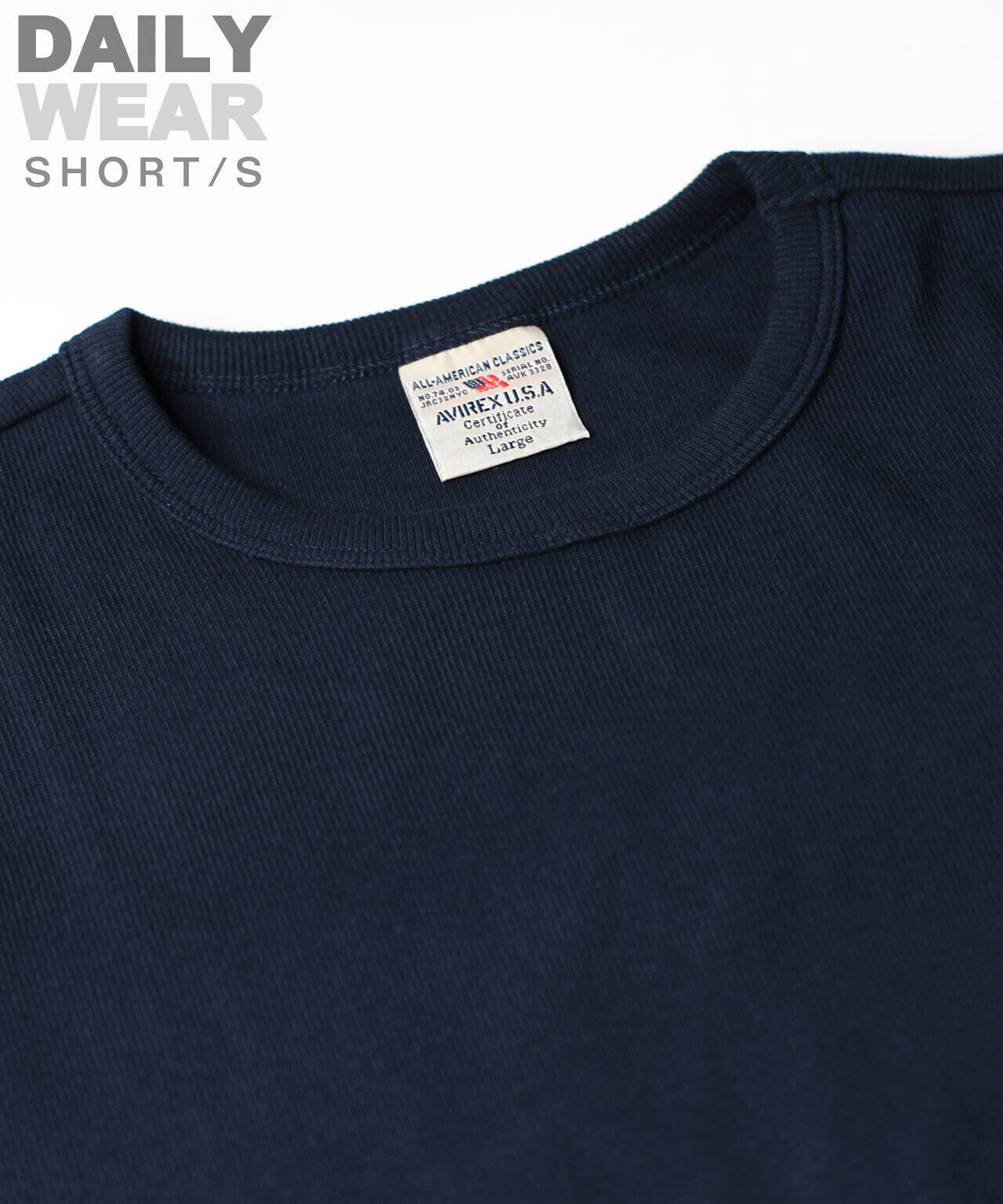 《DAILY/デイリー》RIB S/S CREW NECK T-SHIRT