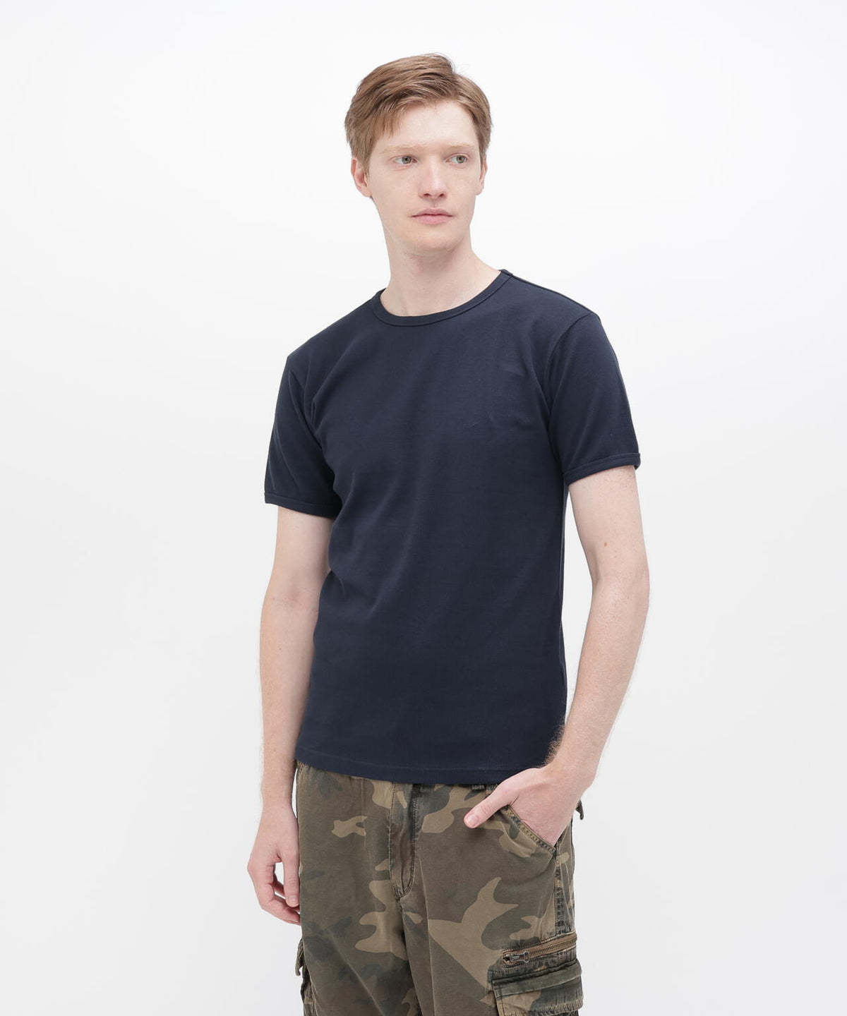 《DAILY/デイリー》RIB S/S CREW NECK T-SHIRT