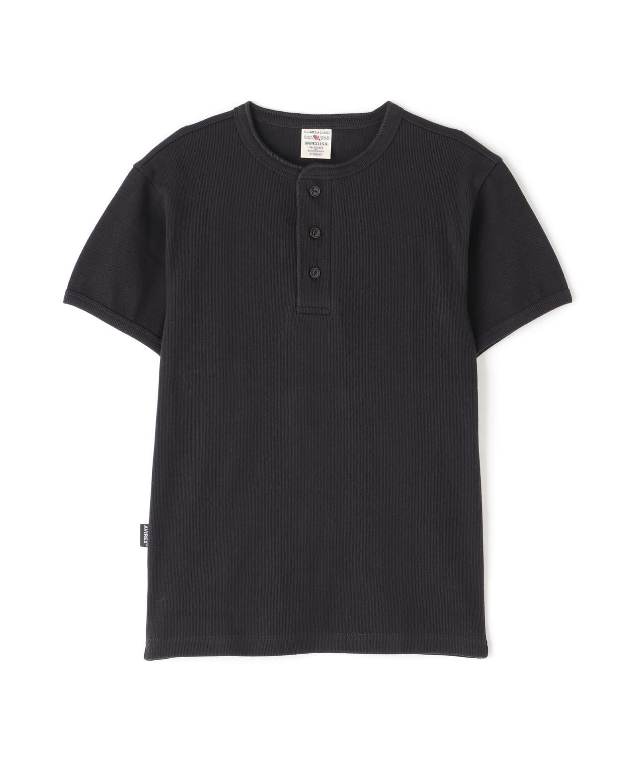 《DAILY/デイリー》RIB S/S HENLEY NECK T-SHIRT