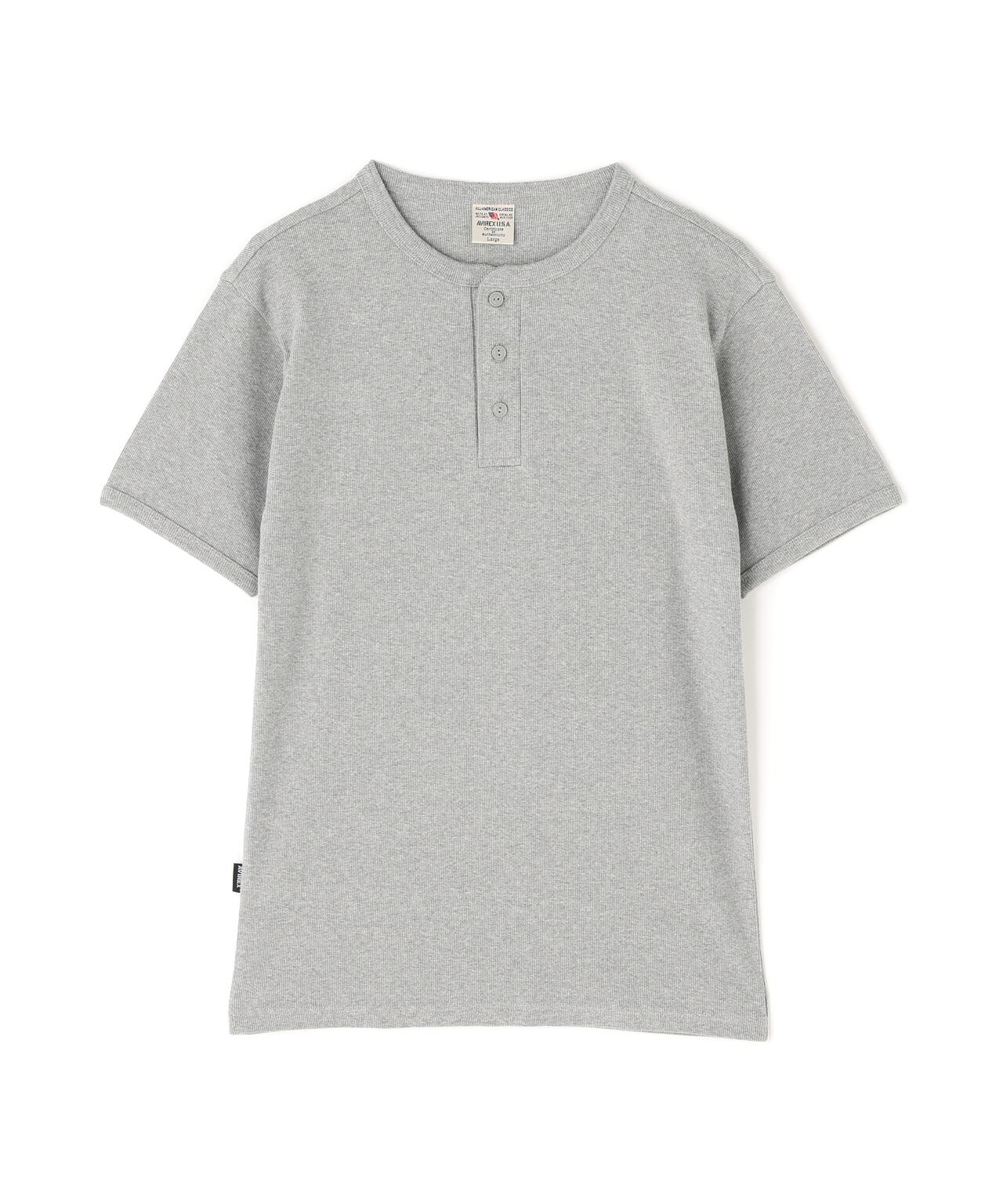 《DAILY/デイリー》RIB S/S HENLEY NECK T-SHIRT