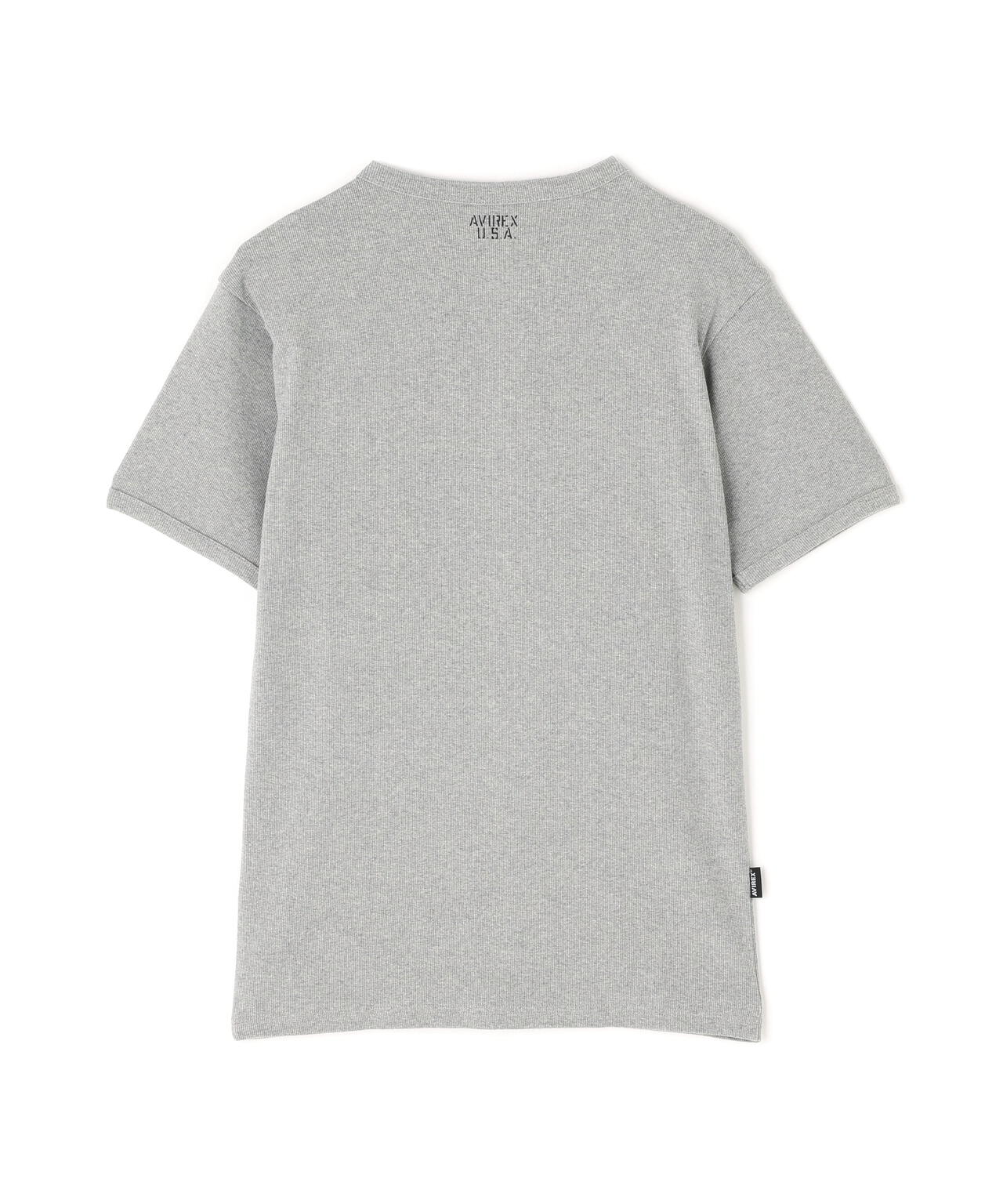 《DAILY/デイリー》RIB S/S HENLEY NECK T-SHIRT