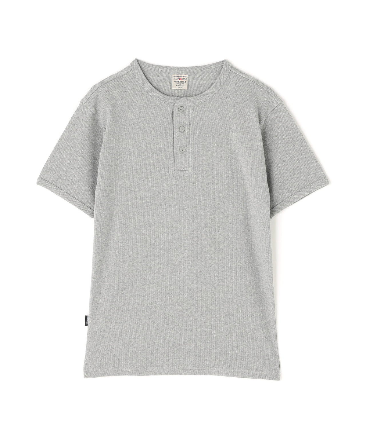 《DAILY/デイリー》RIB S/S HENLEY NECK T-SHIRT