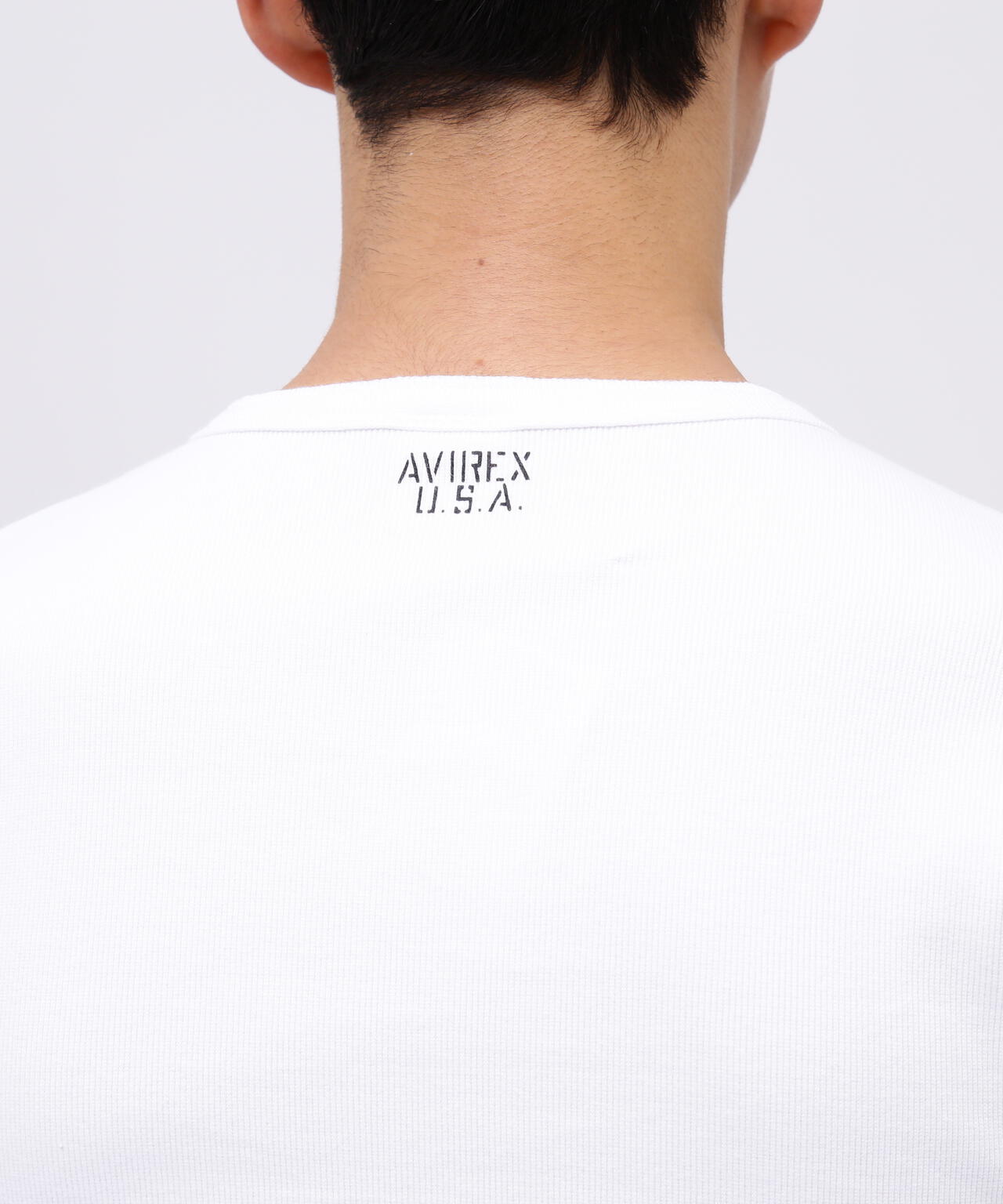 《DAILY/デイリー》RIB S/S HENLEY NECK T-SHIRT