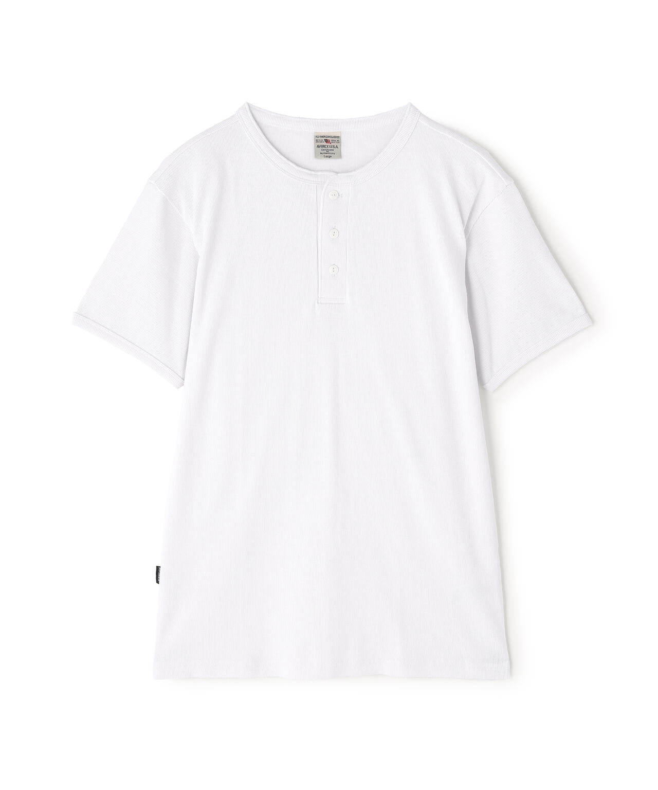 《DAILY/デイリー》RIB S/S HENLEY NECK T-SHIRT
