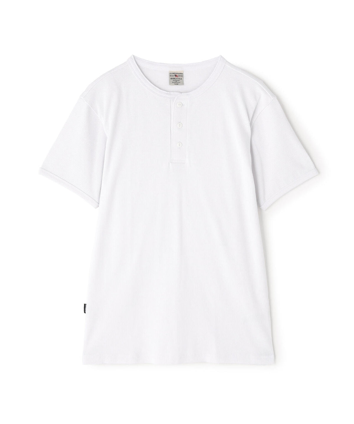 《DAILY/デイリー》RIB S/S HENLEY NECK T-SHIRT