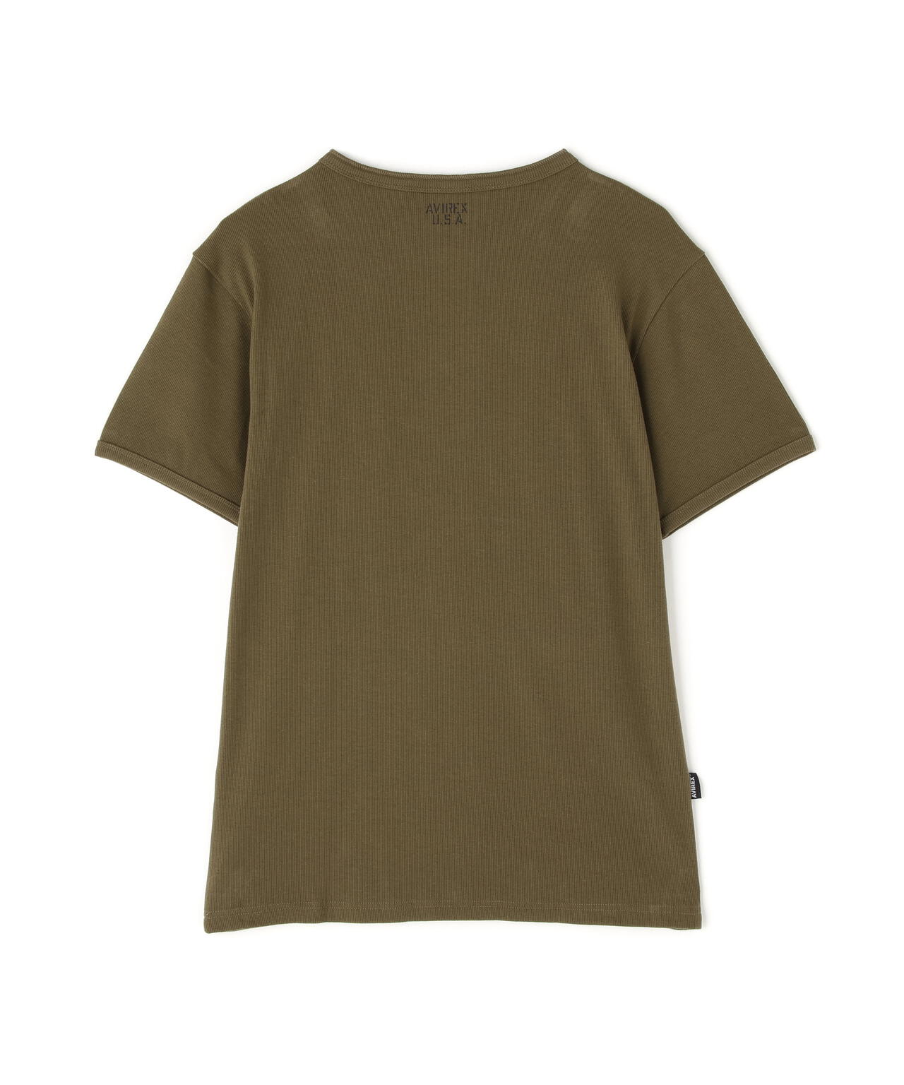 《DAILY/デイリー》RIB S/S HENLEY NECK T-SHIRT