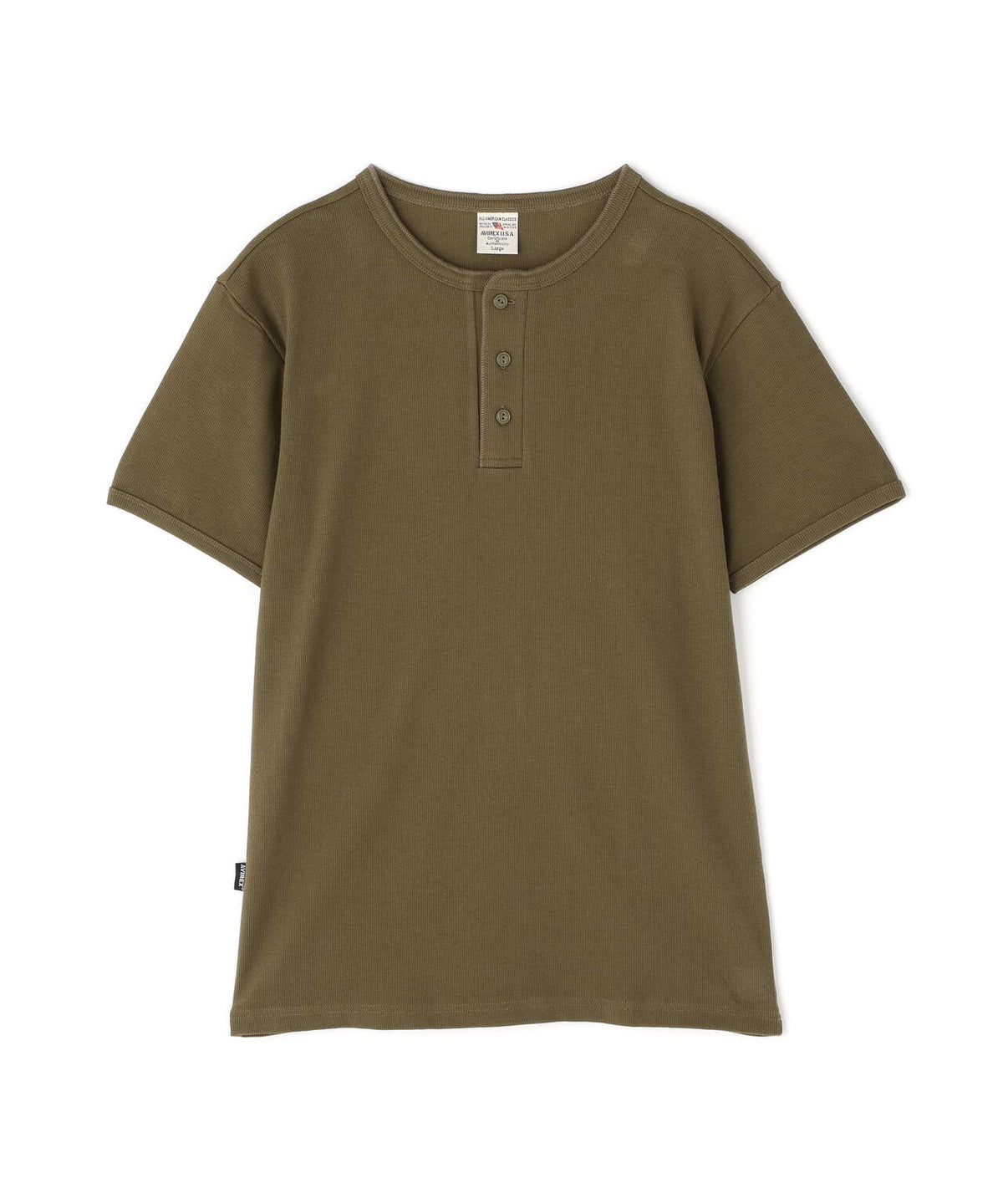 《DAILY/デイリー》RIB S/S HENLEY NECK T-SHIRT