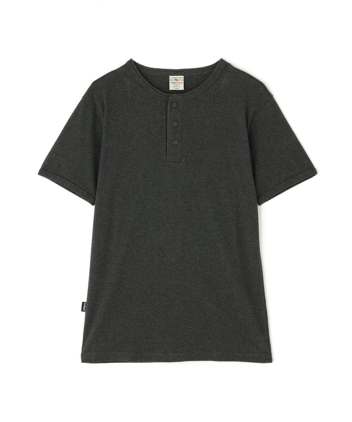 《DAILY/デイリー》RIB S/S HENLEY NECK T-SHIRT