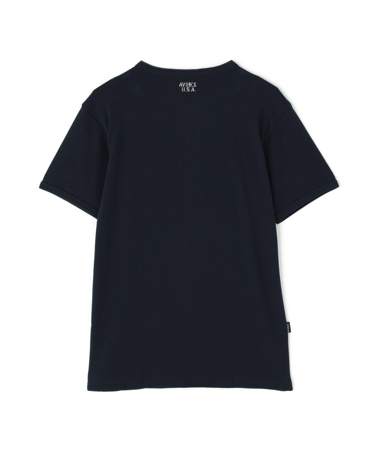 《DAILY/デイリー》RIB S/S HENLEY NECK T-SHIRT