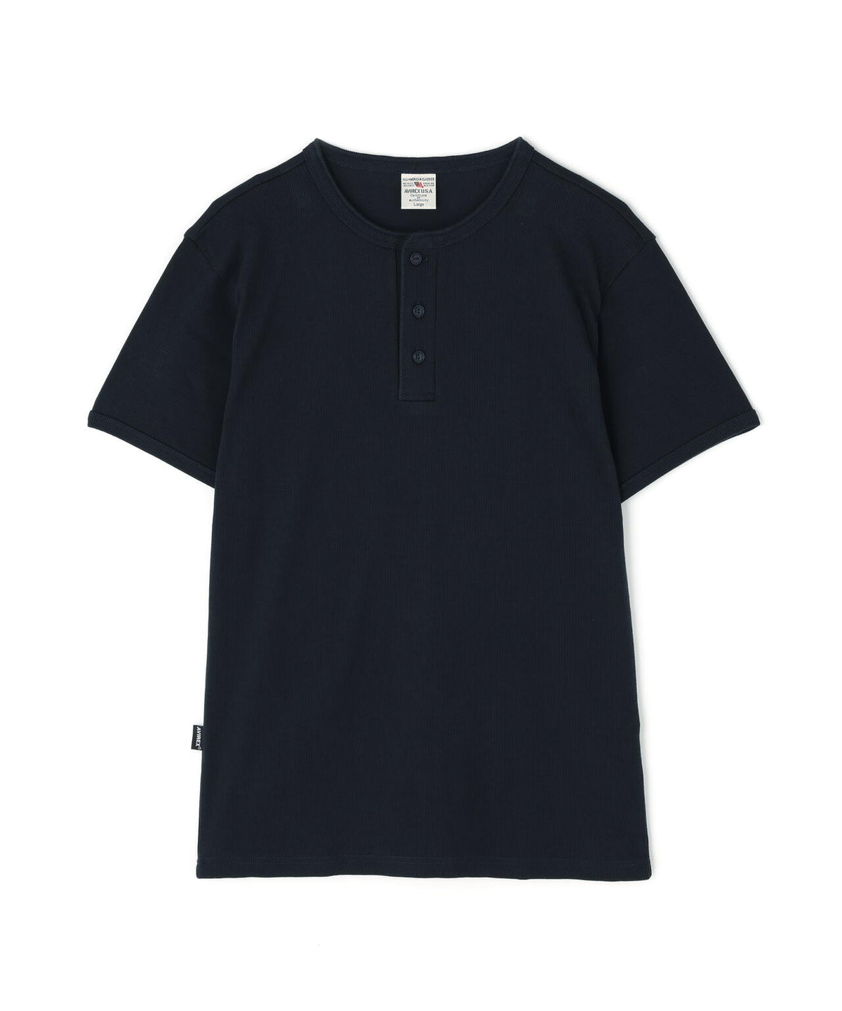 《DAILY/デイリー》RIB S/S HENLEY NECK T-SHIRT