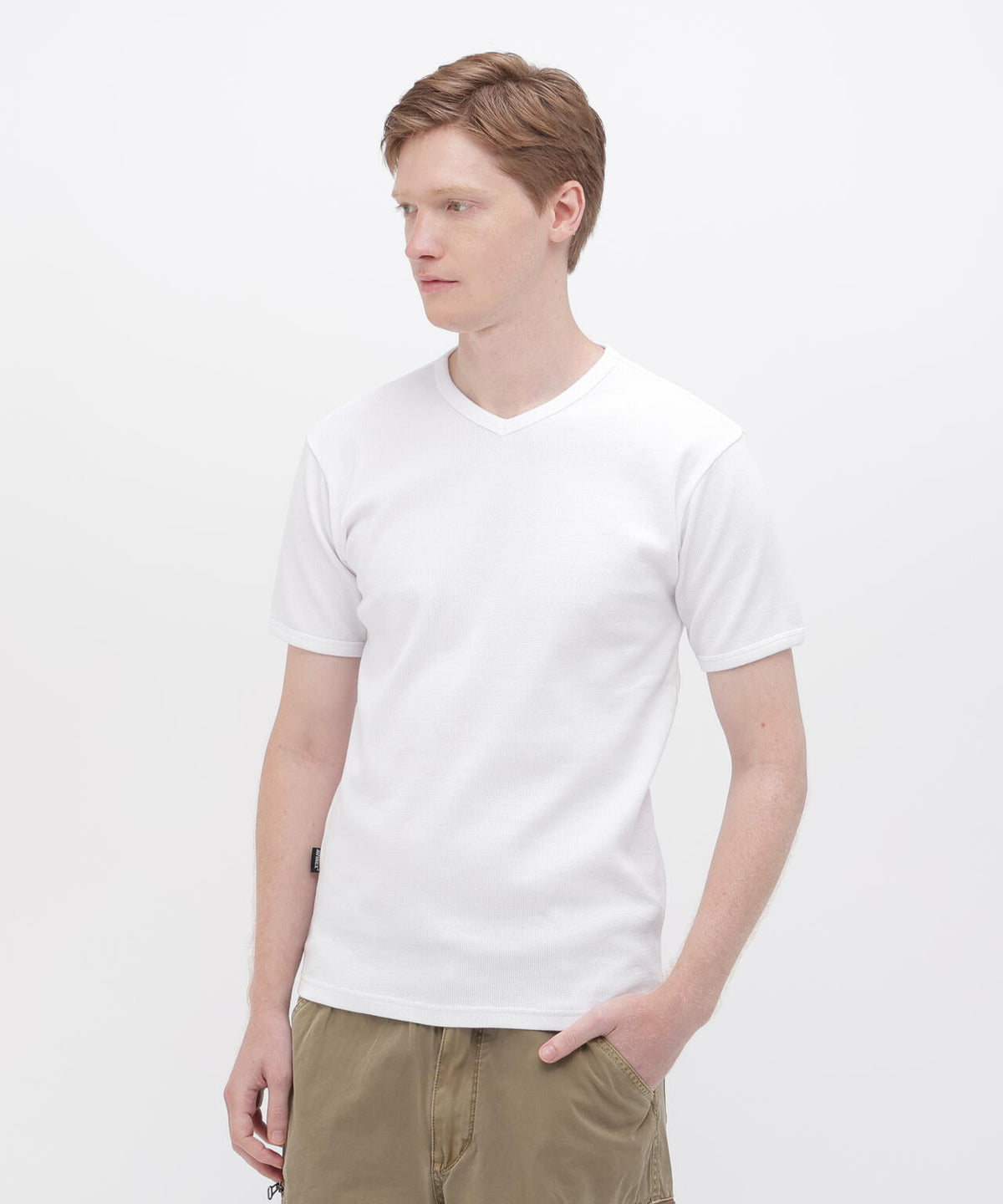 《DAILY/デイリー》MINI WAFFLE S/S V-NECK T-SHIRT/ミニワッフル 半袖 ブイネック Tシャツ