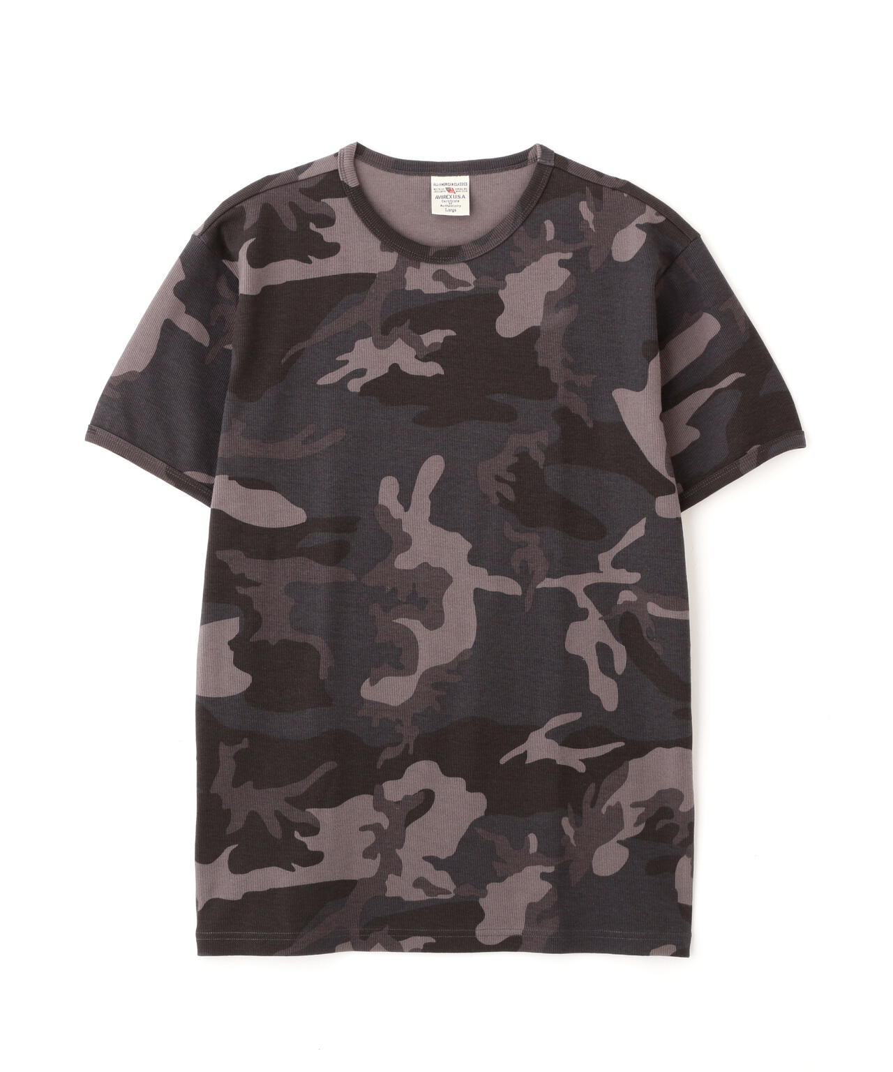 《DAILY/デイリー》RIB SHORT SLEEVE CREW NECK T-SHIRT ”CAMOUFLAGE”