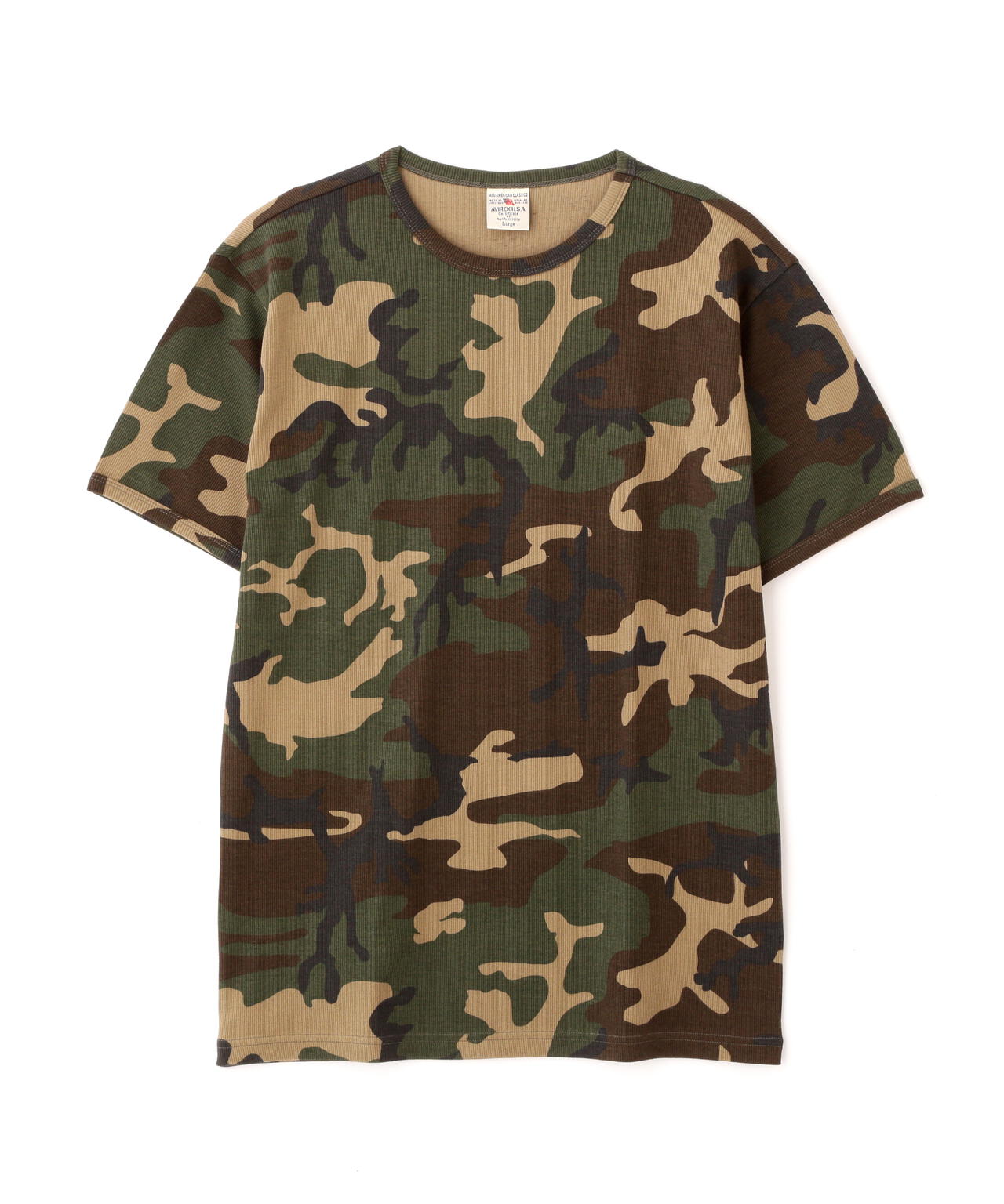 《DAILY/デイリー》RIB SHORT SLEEVE CREW NECK T-SHIRT ”CAMOUFLAGE”