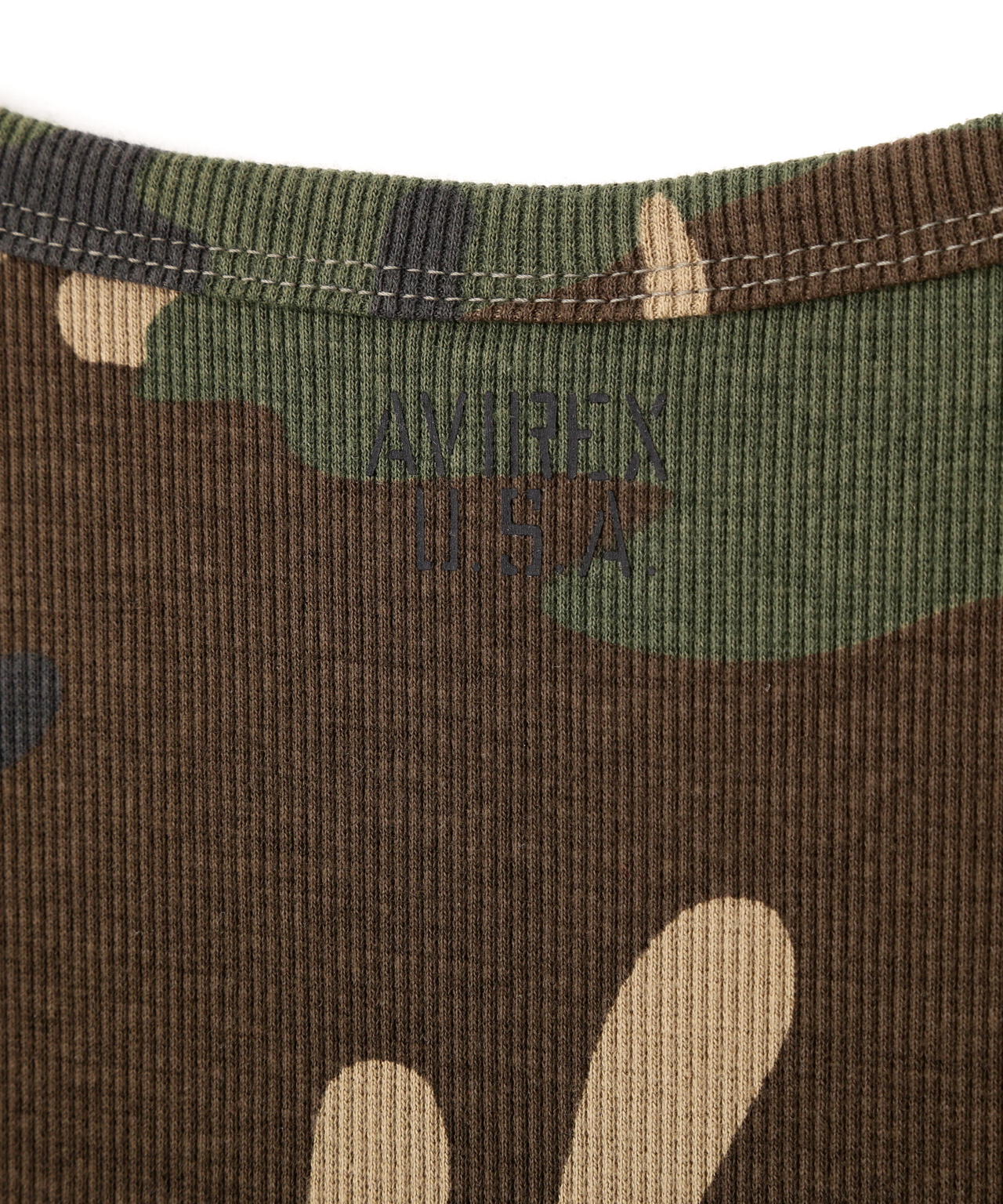 《DAILY/デイリー》RIB SHORT SLEEVE CREW NECK T-SHIRT ”CAMOUFLAGE”