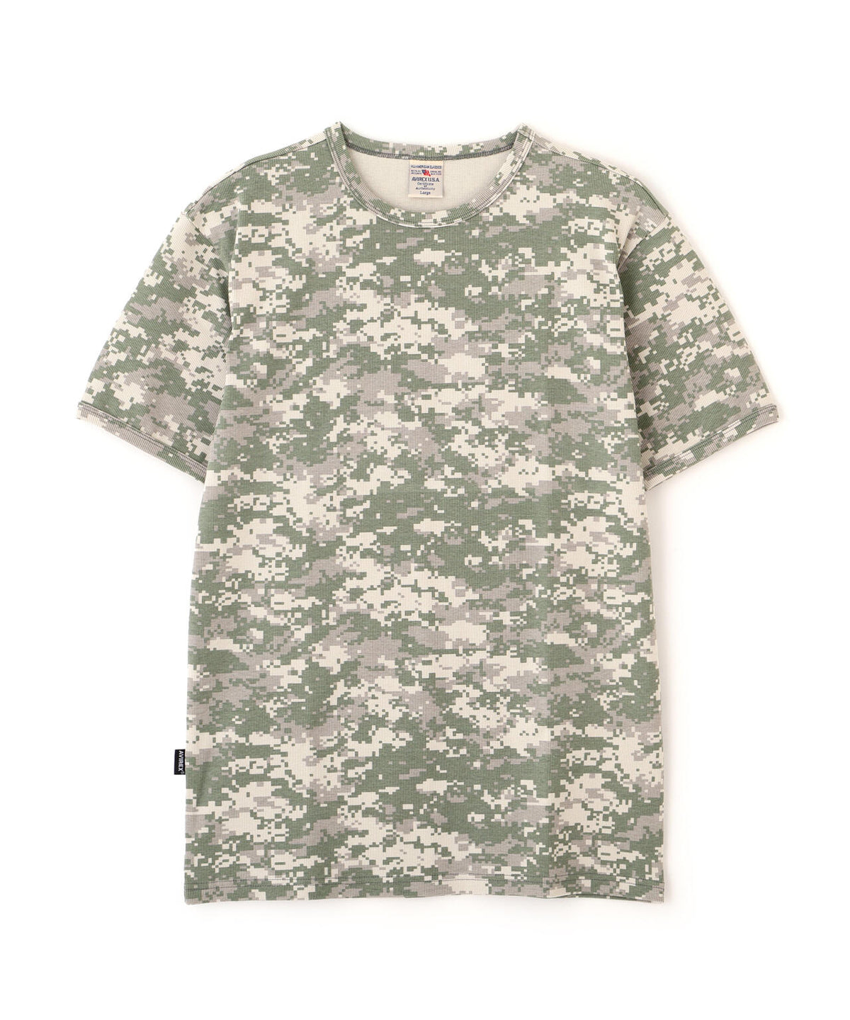 《DAILY/デイリー》RIB SHORT SLEEVE CREW NECK T-SHIRT ”CAMOUFLAGE”