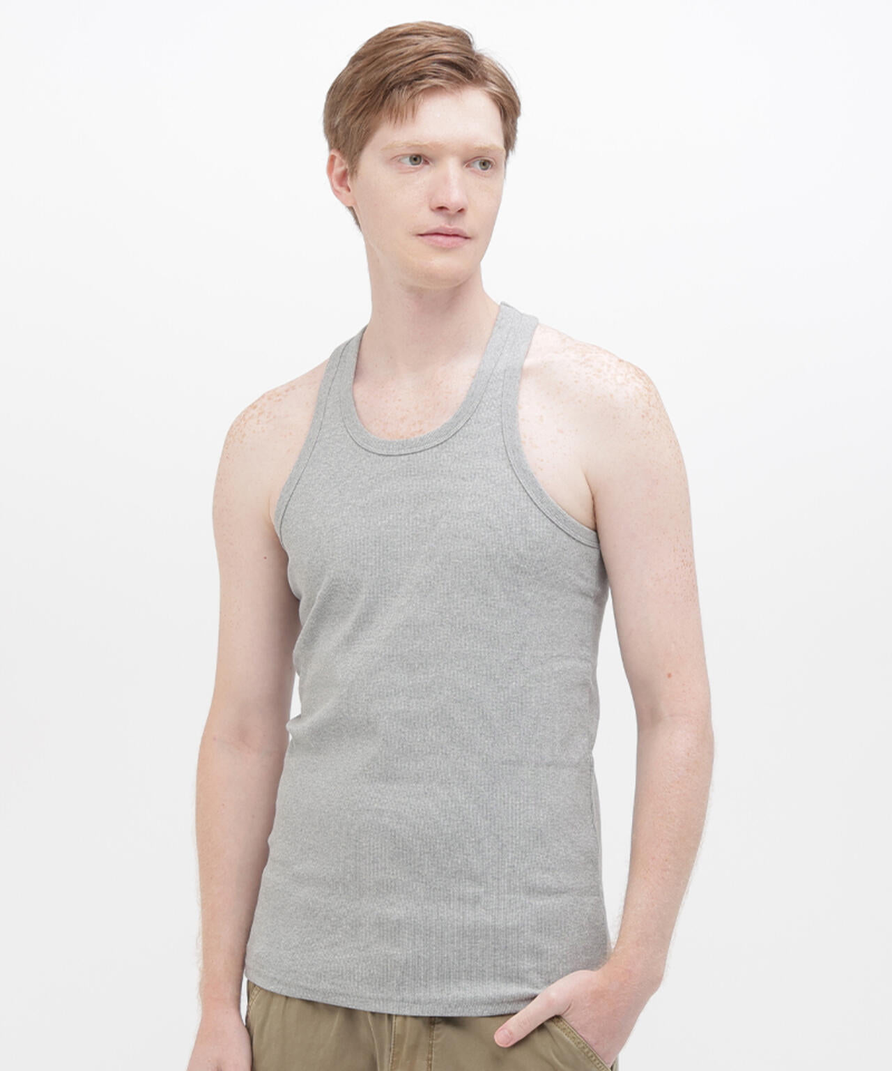 《DAILY/デイリー》RIB TANK TOP BACK CROSS/リブ タンクトップ バッククロス デイリーウェア