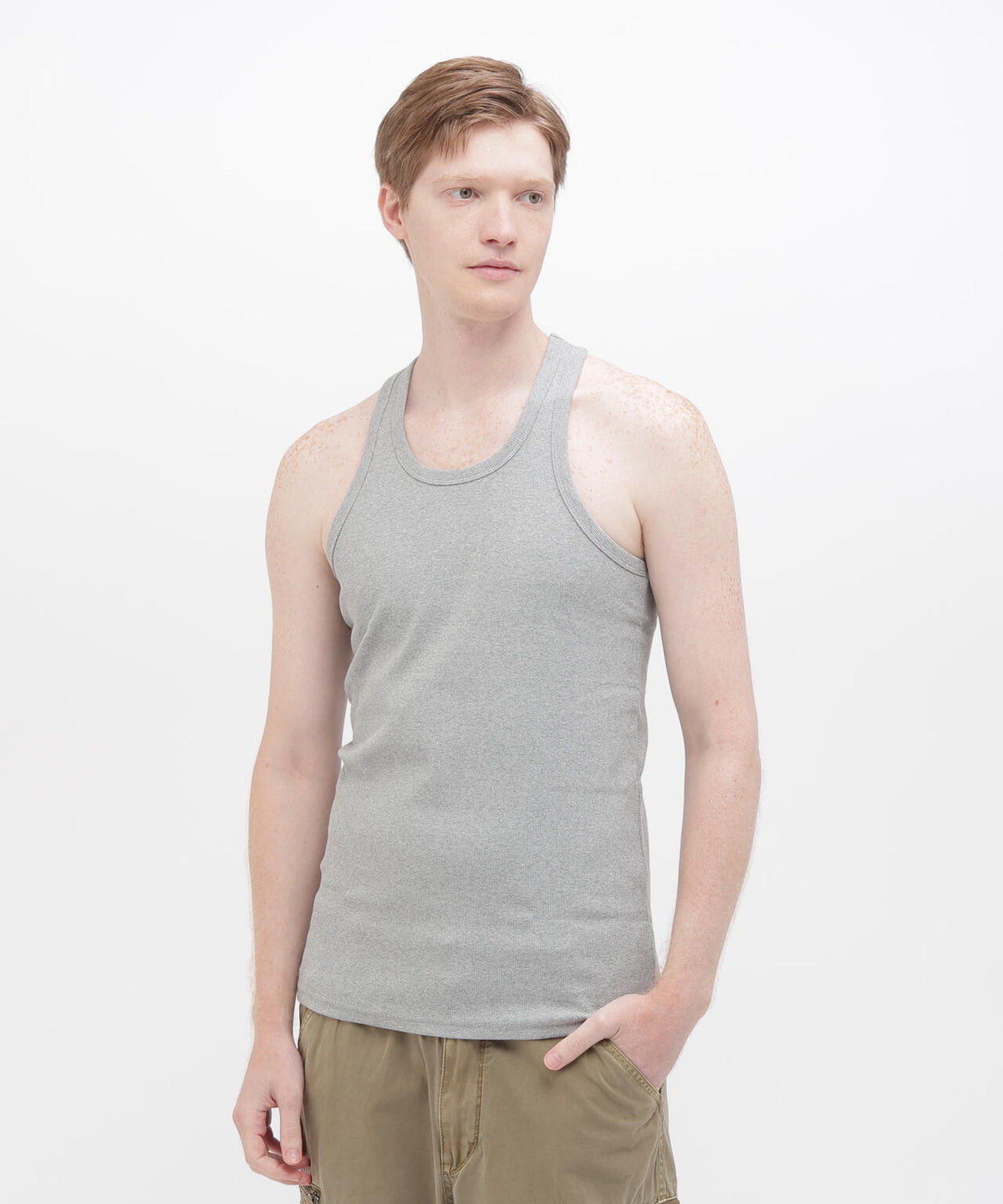 《DAILY/デイリー》RIB TANK TOP BACK CROSS/リブ タンクトップ バッククロス デイリーウェア