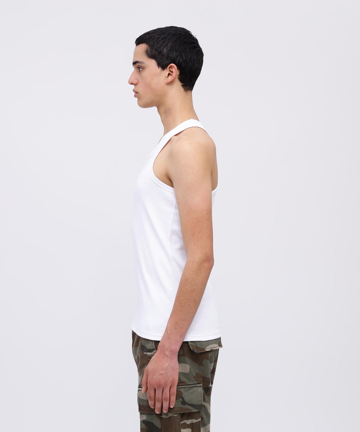 《DAILY/デイリー》RIB TANK TOP BACK CROSS/リブ タンクトップ バッククロス デイリーウェア